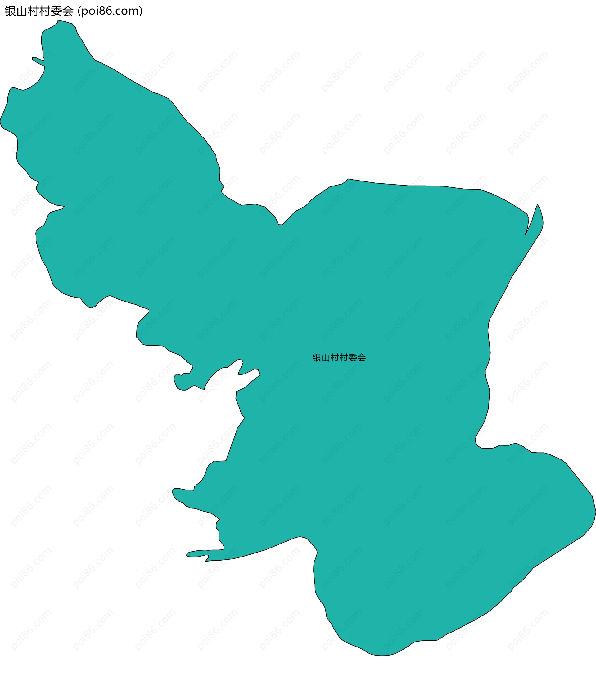 银山村村委会边界地图