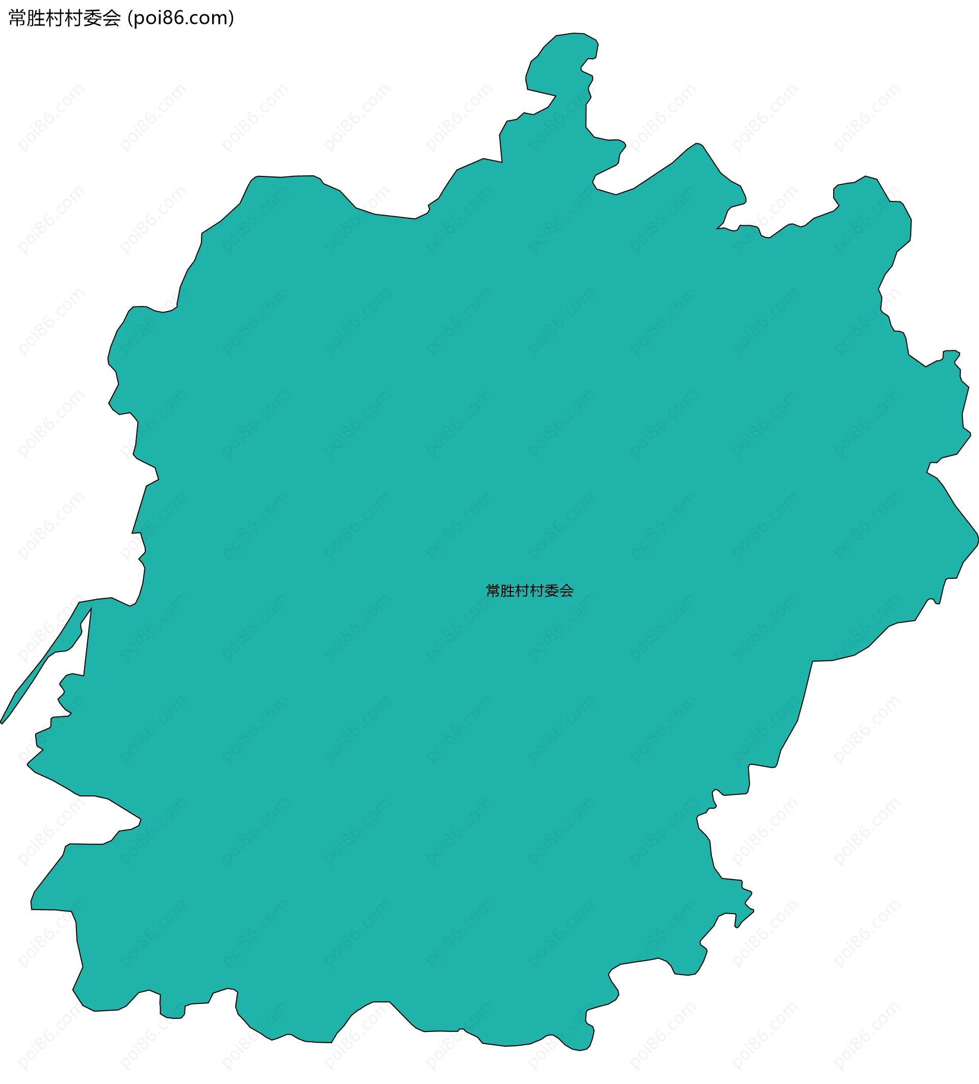 常胜村村委会边界地图
