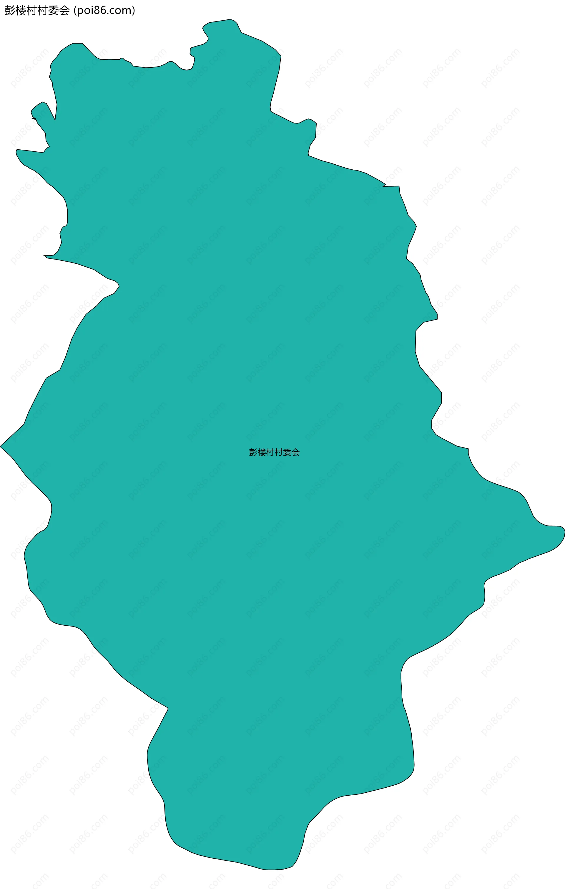 彭楼村村委会边界地图