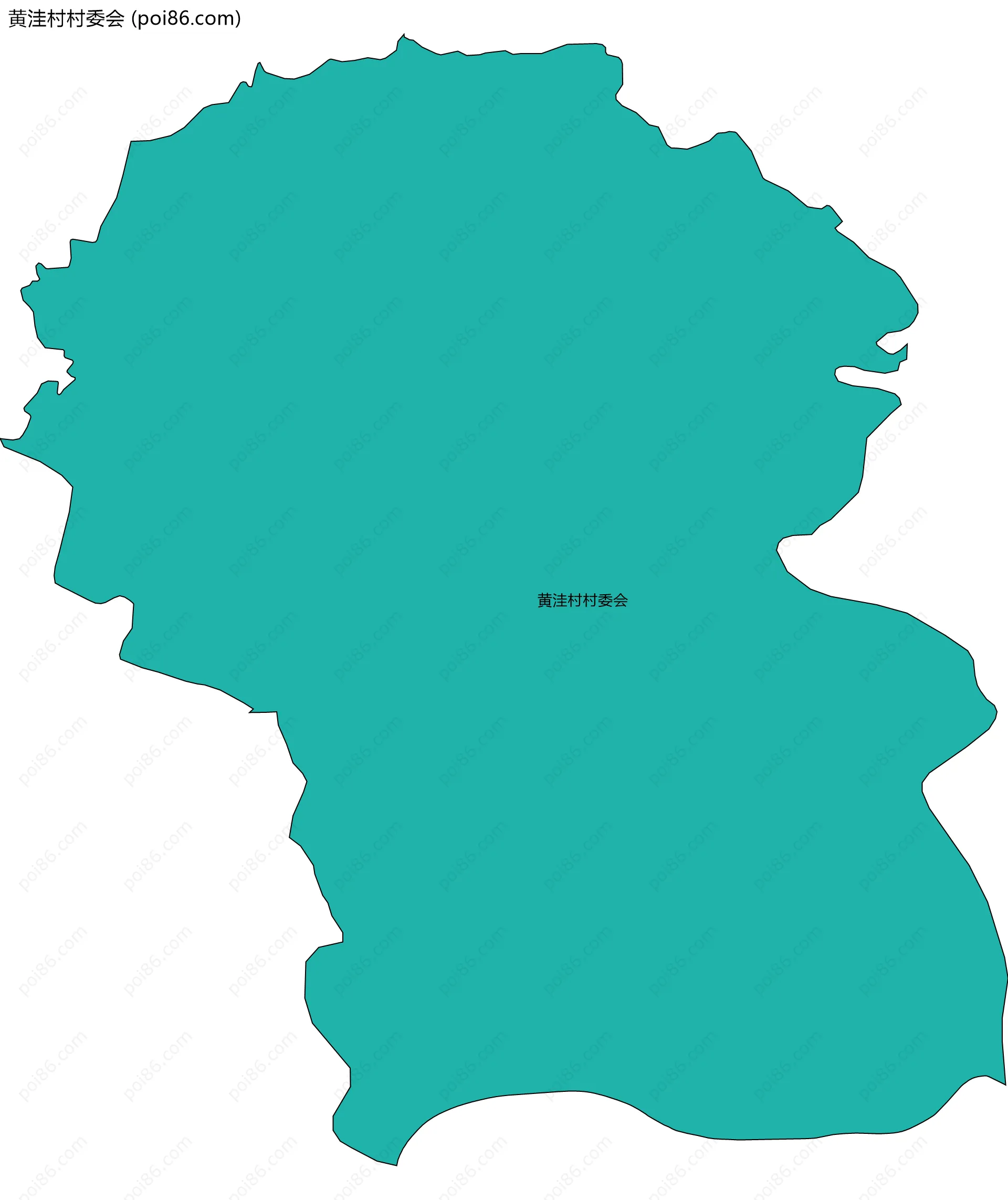 黄洼村村委会边界地图