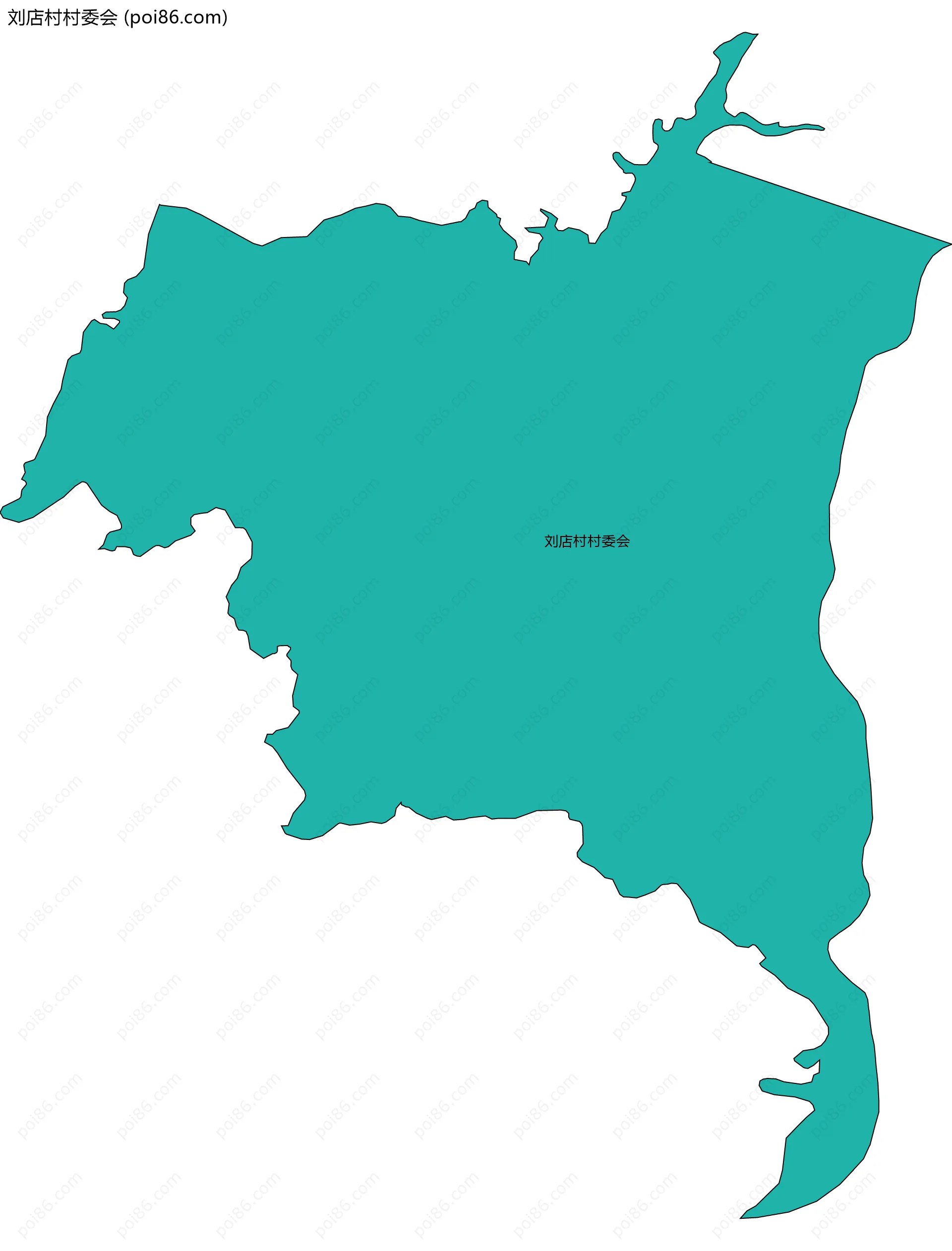 刘店村村委会边界地图