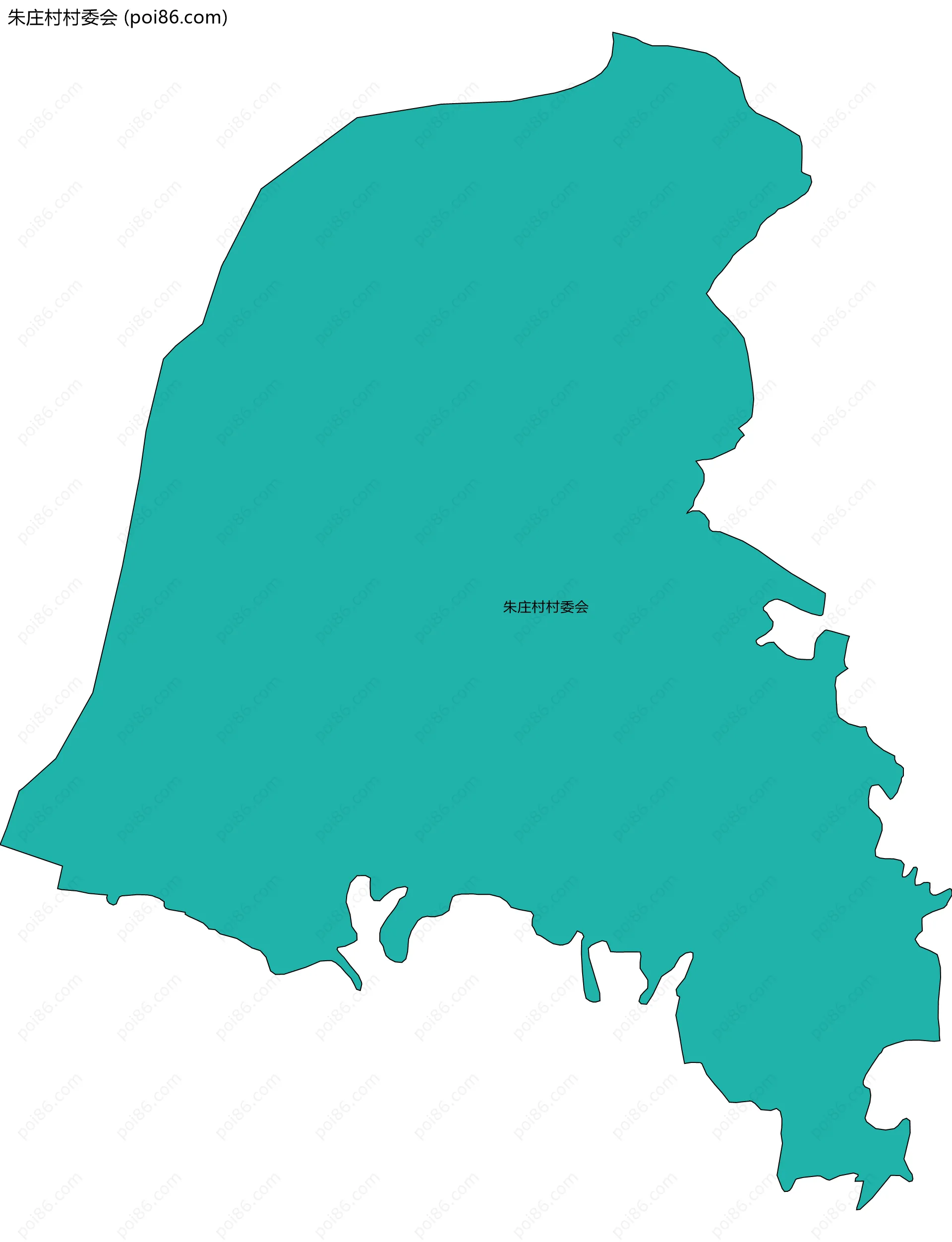 朱庄村村委会边界地图