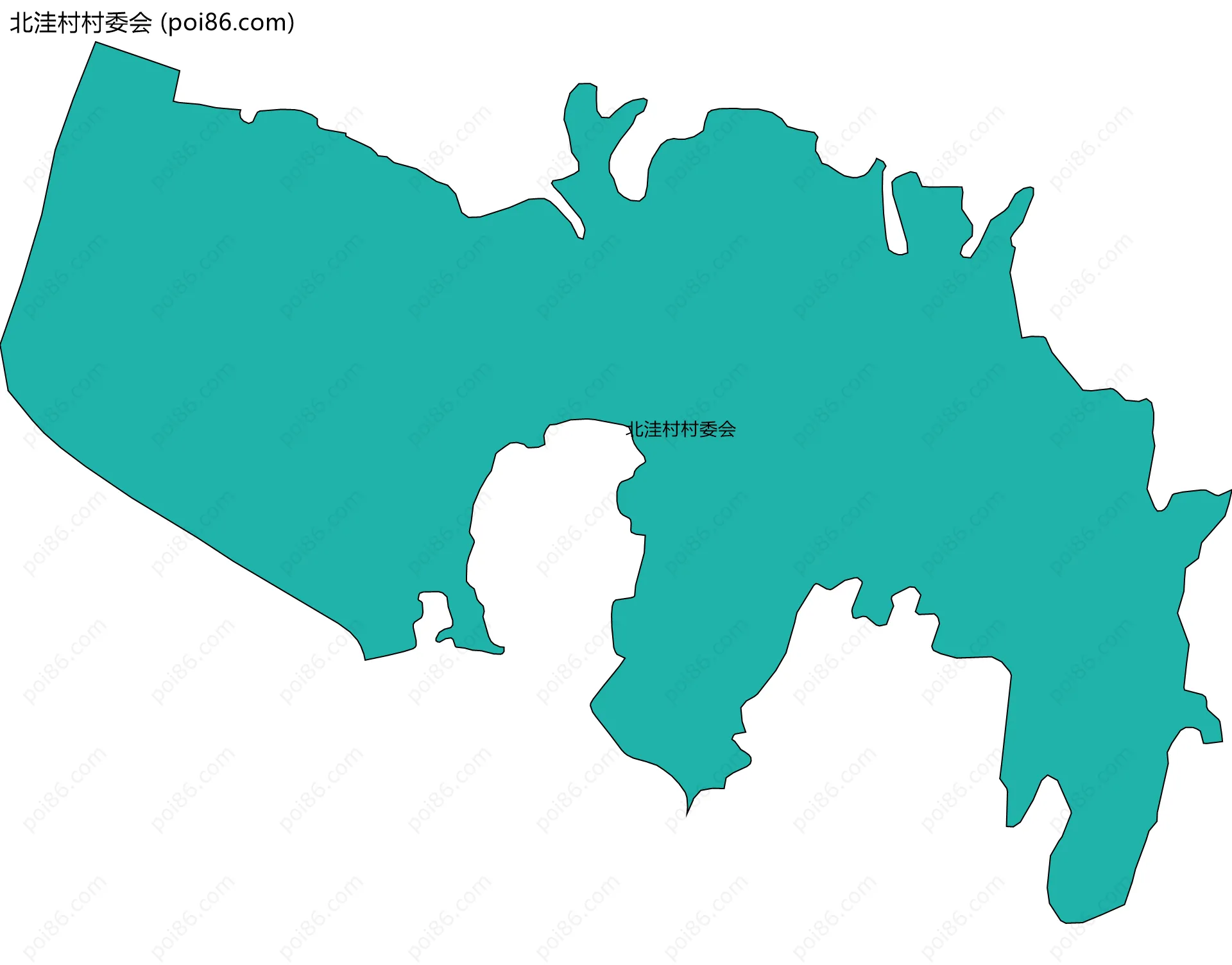 北洼村村委会边界地图