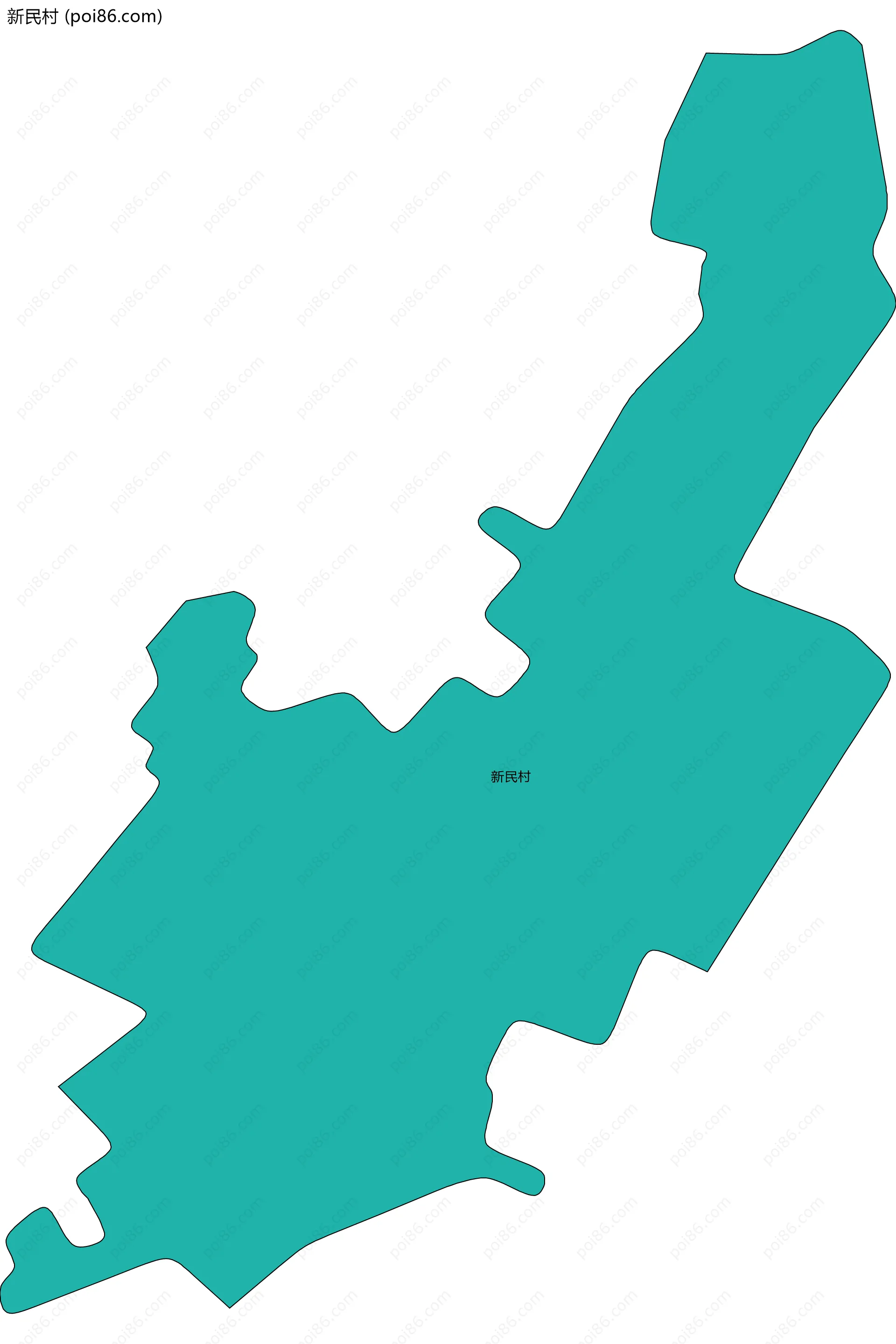 新民村边界地图