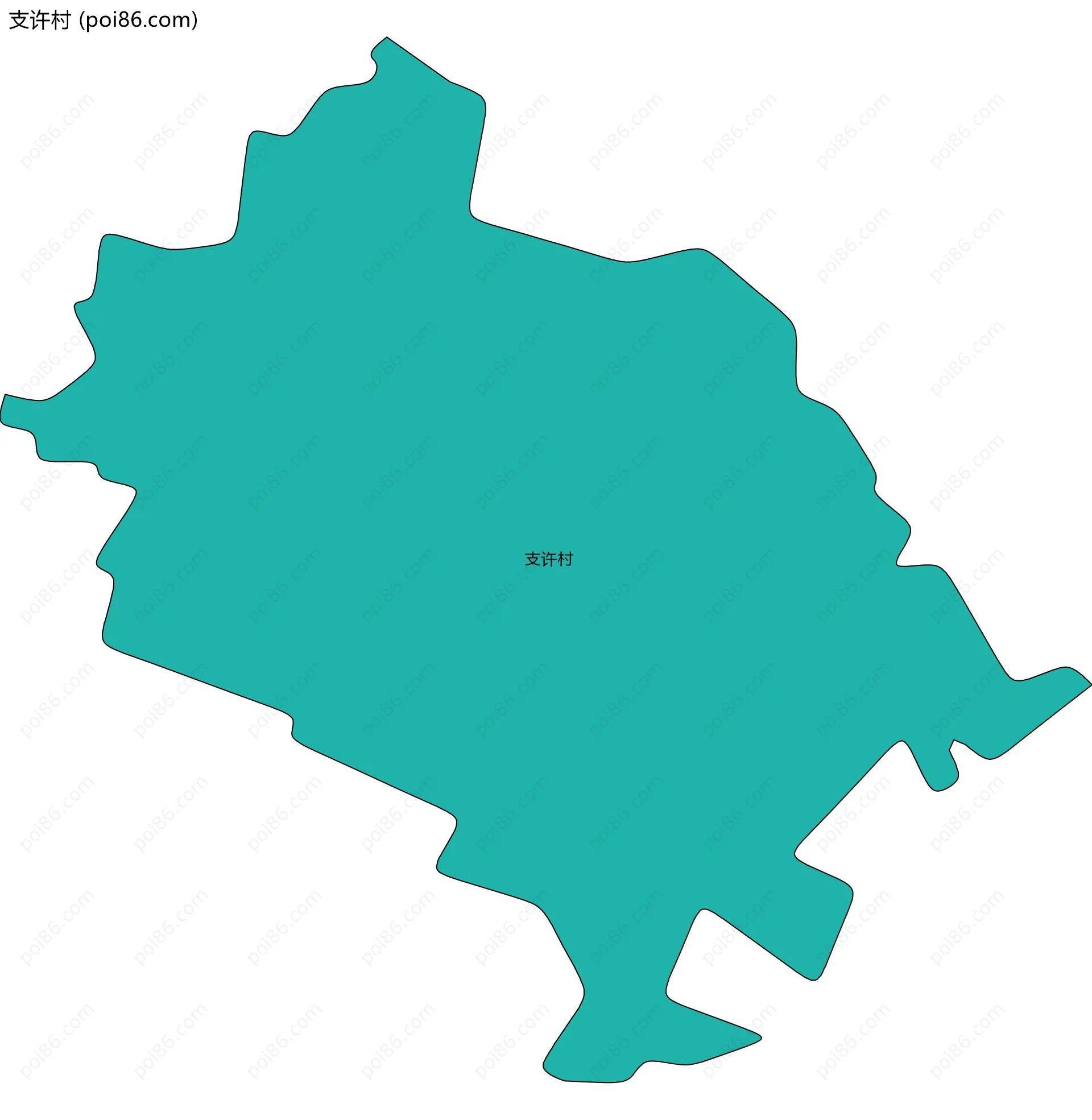 支许村边界地图
