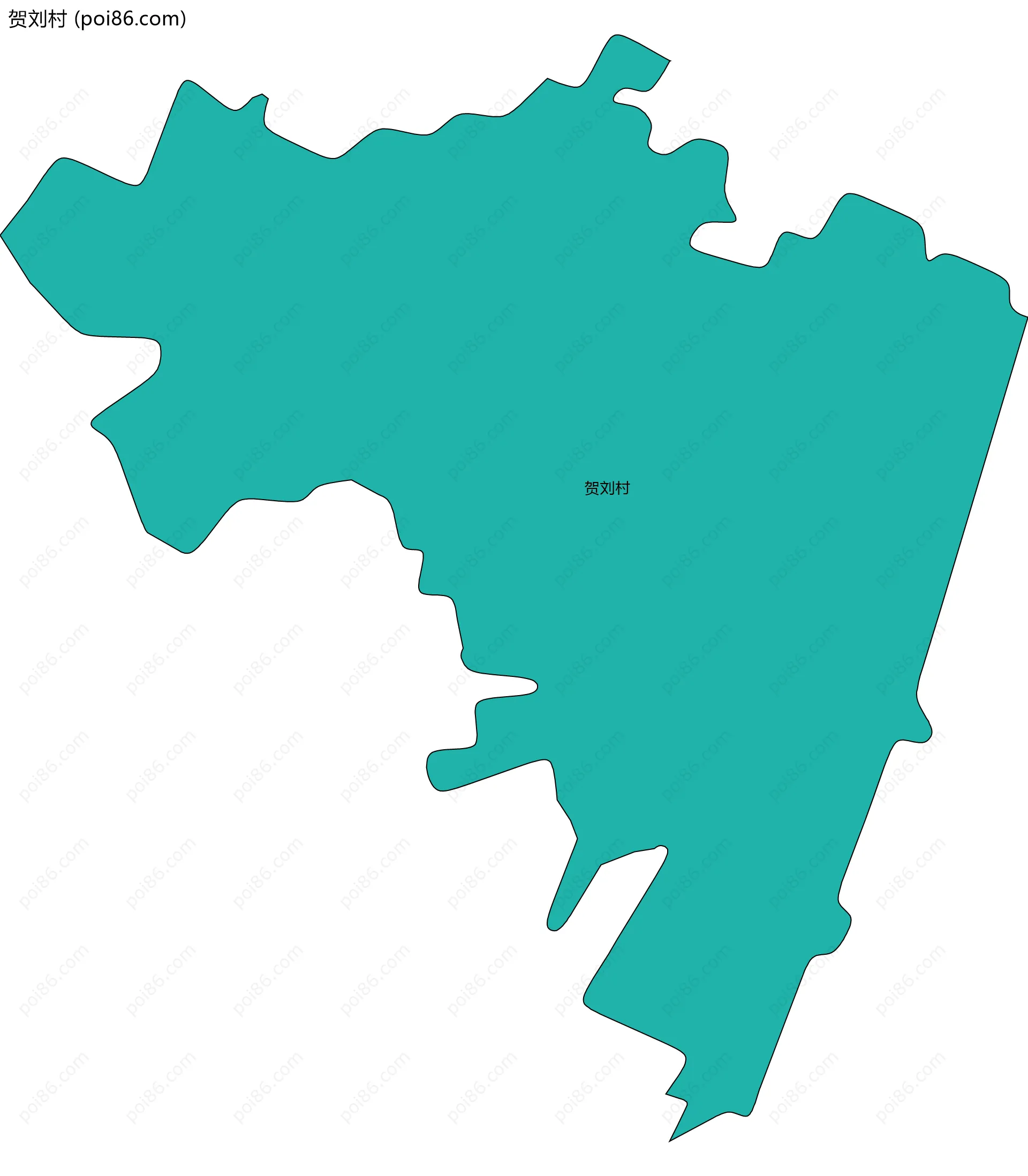 贺刘村边界地图