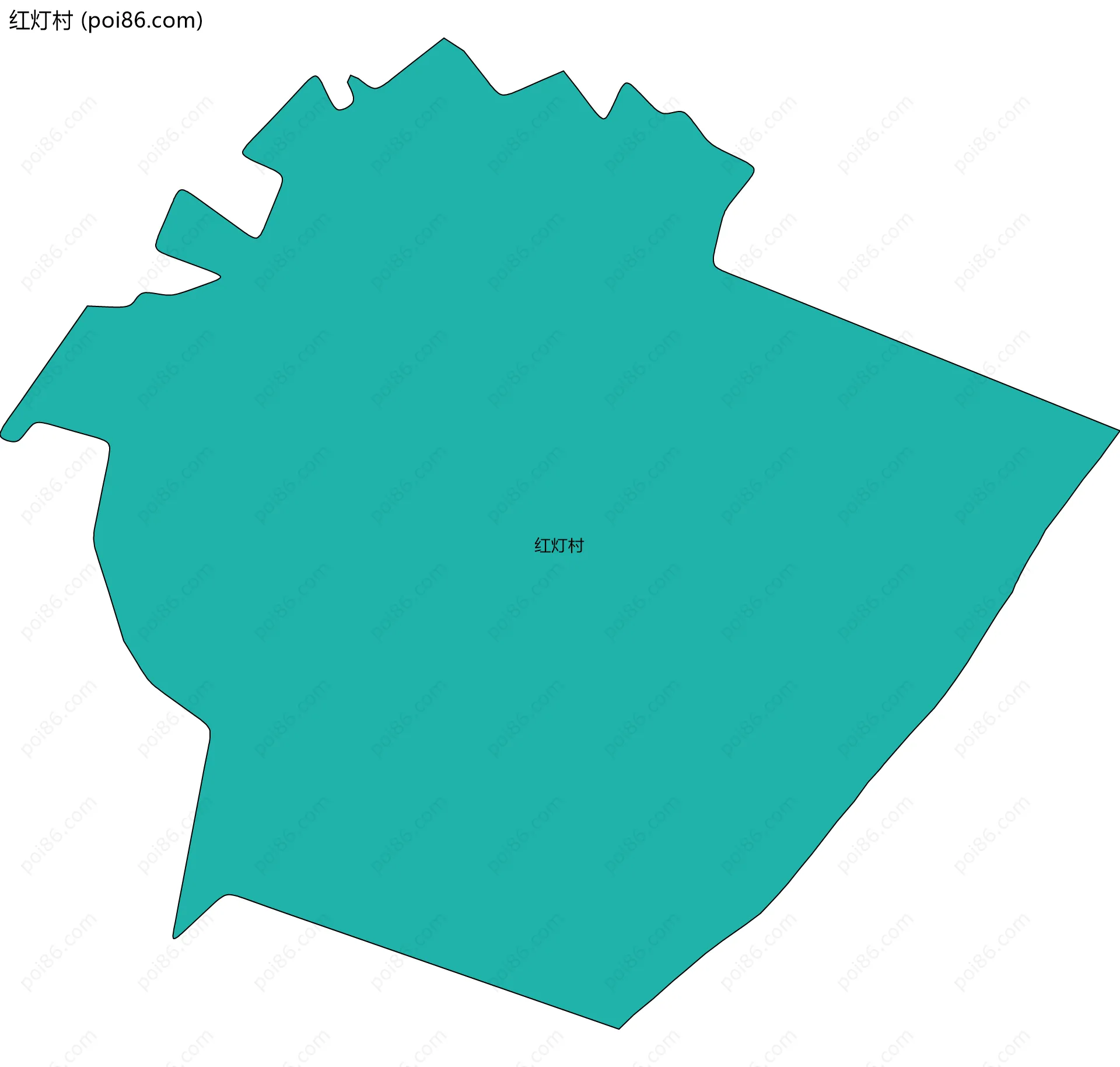 红灯村边界地图
