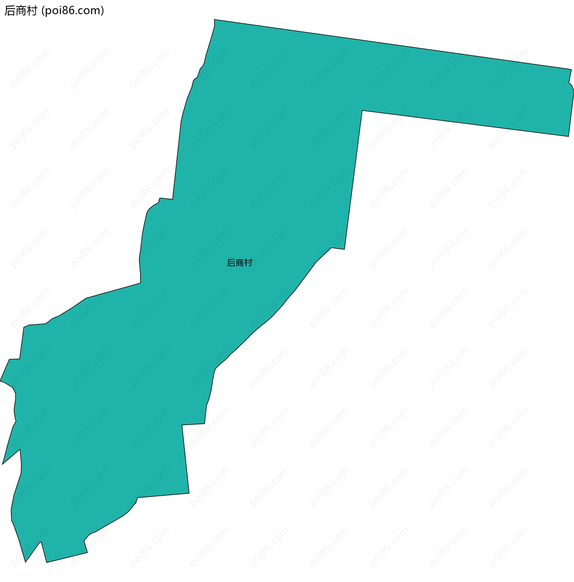 后商村边界地图
