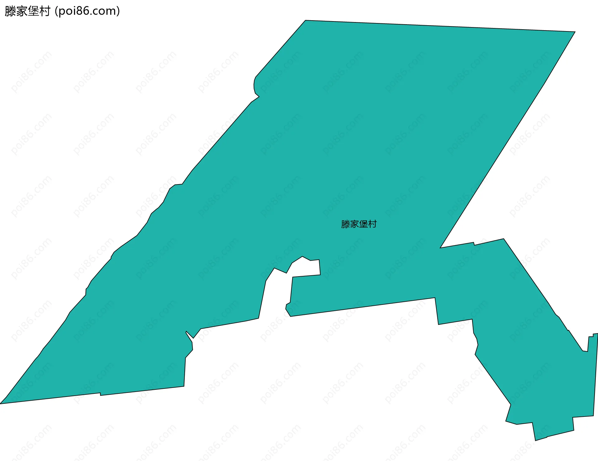 滕家堡村边界地图