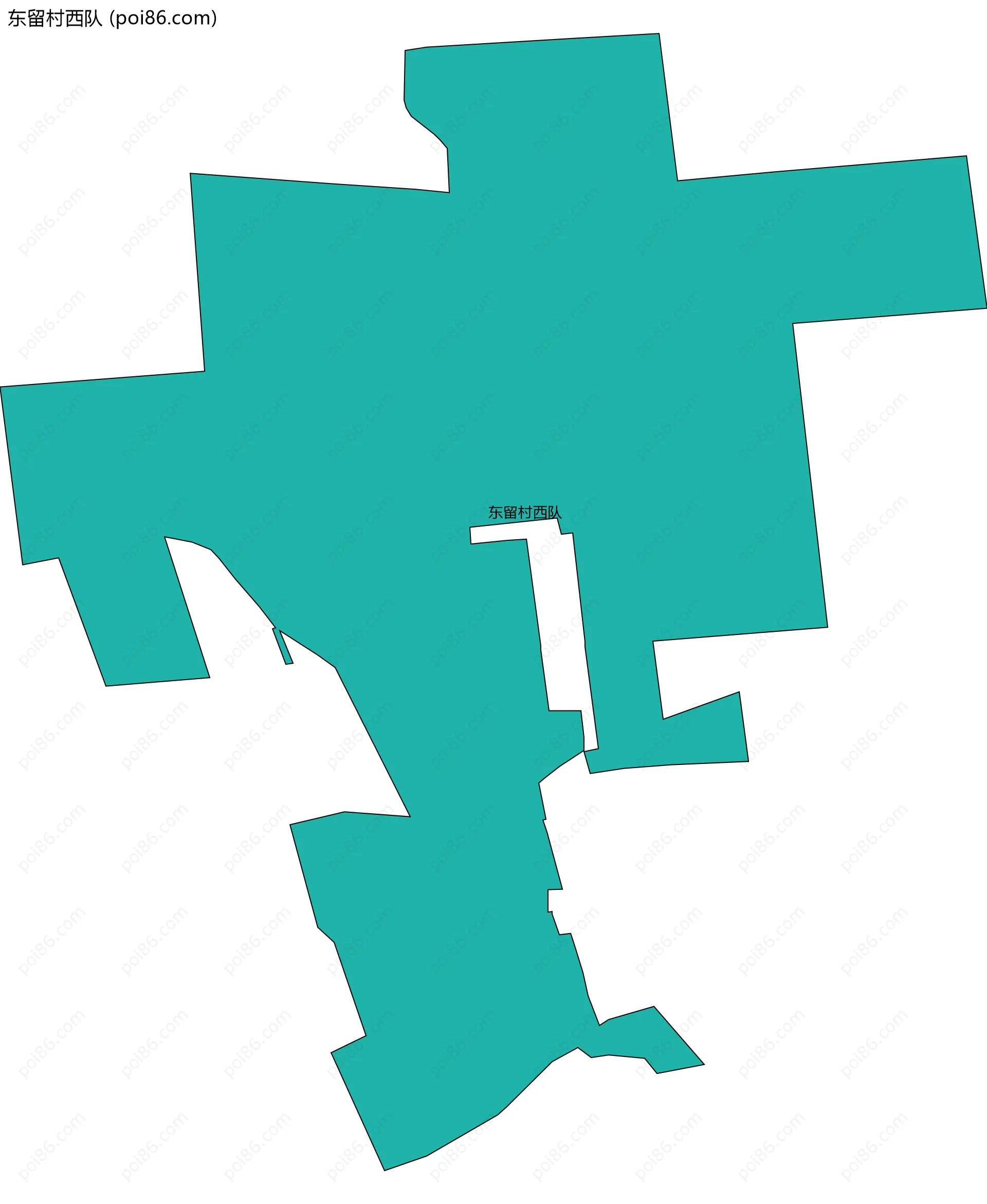 东留村西队边界地图