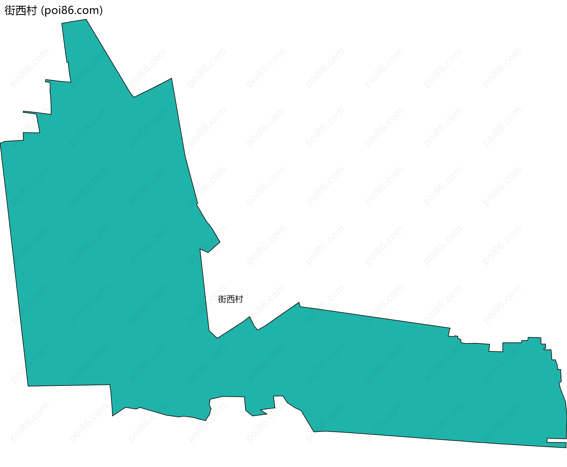 街西村边界地图