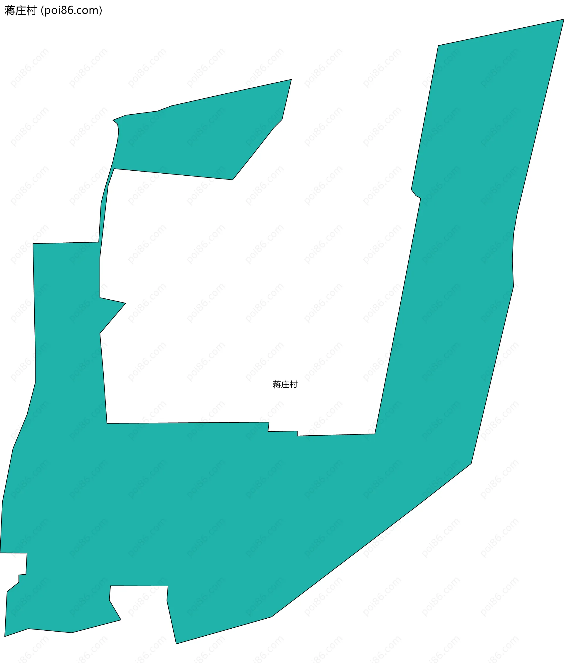 蒋庄村边界地图