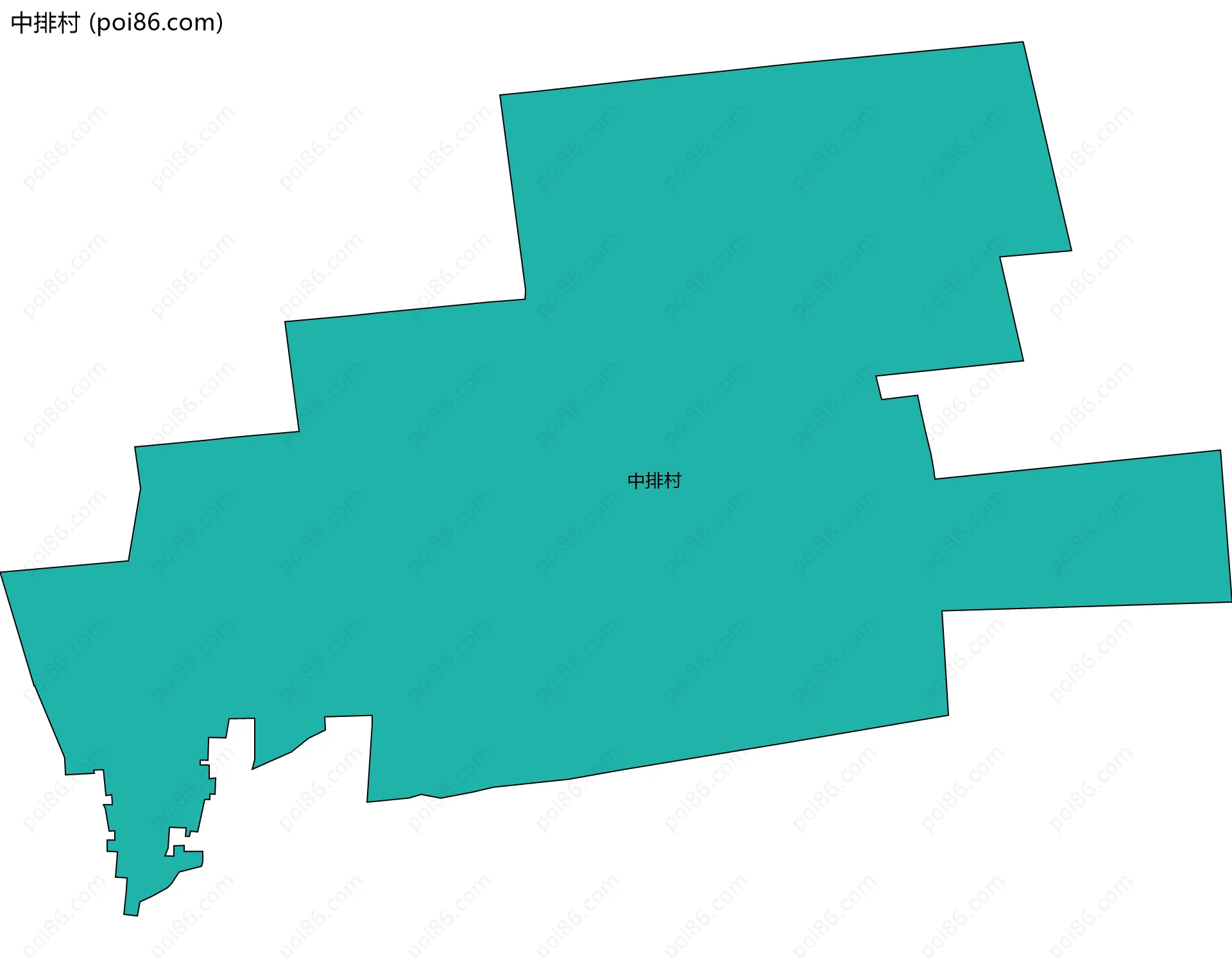 中排村边界地图