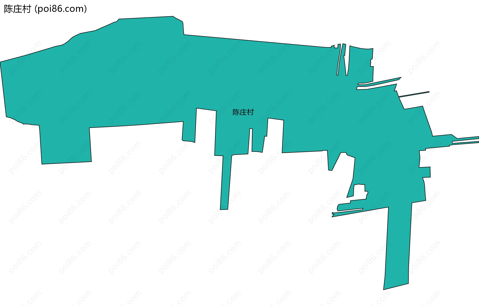 陈庄村边界地图