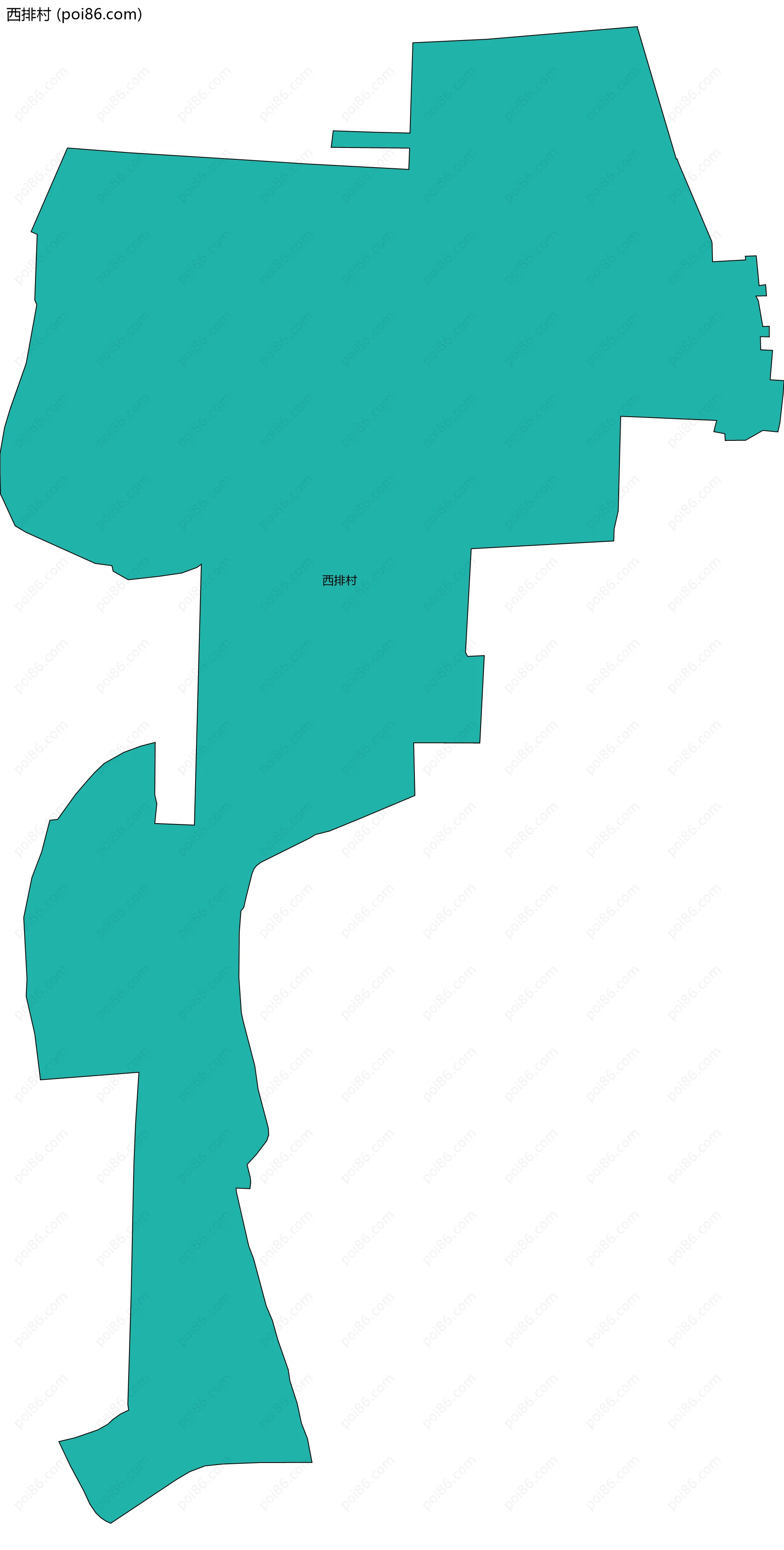 西排村边界地图