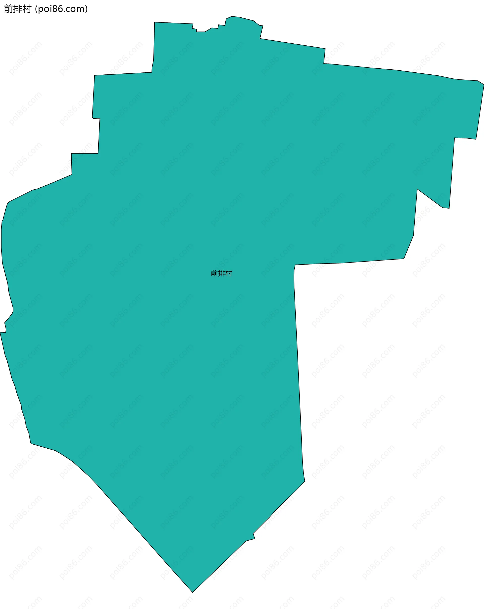 前排村边界地图