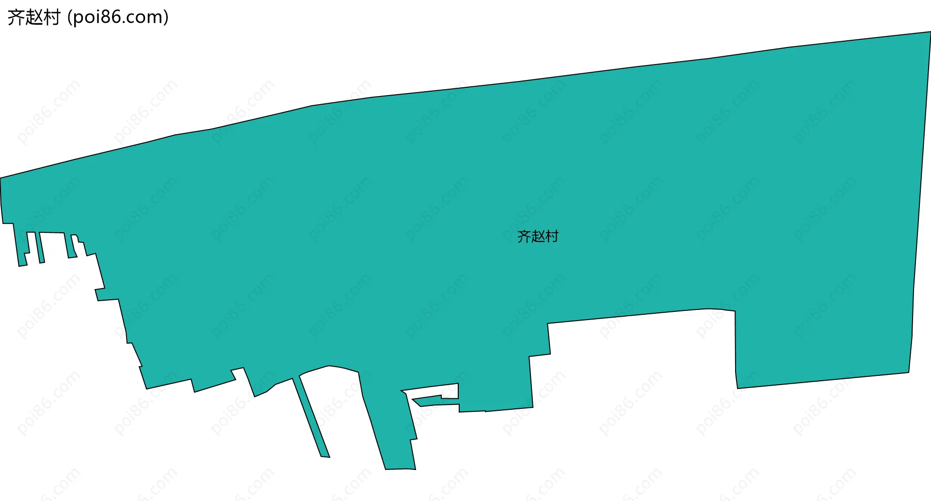齐赵村边界地图
