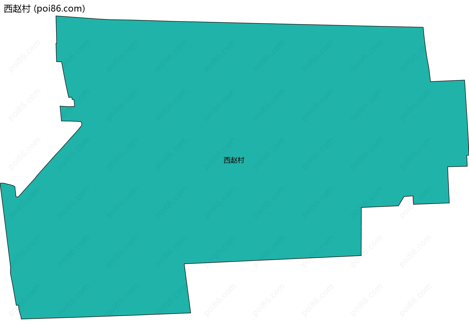 西赵村边界地图