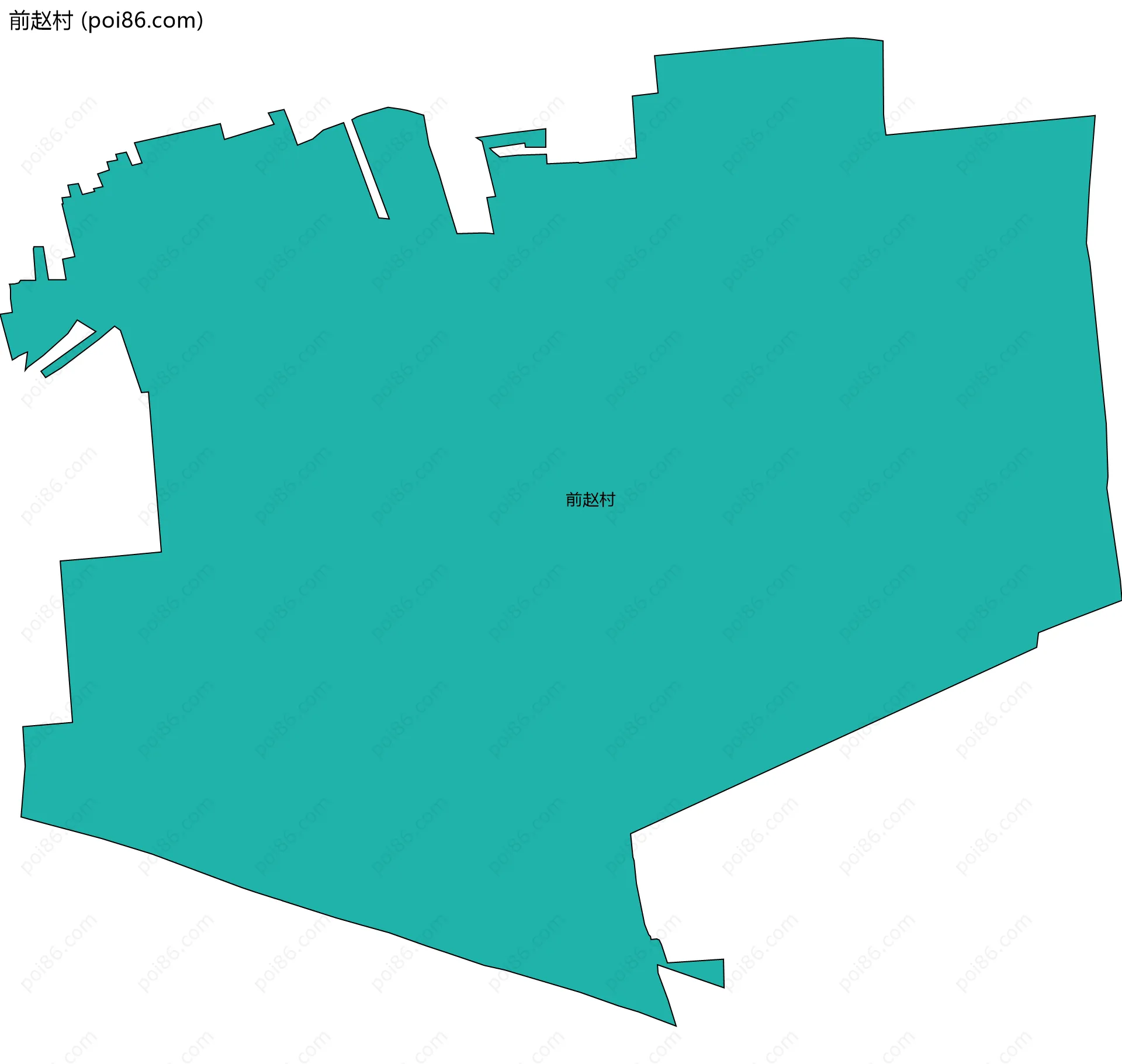 前赵村边界地图