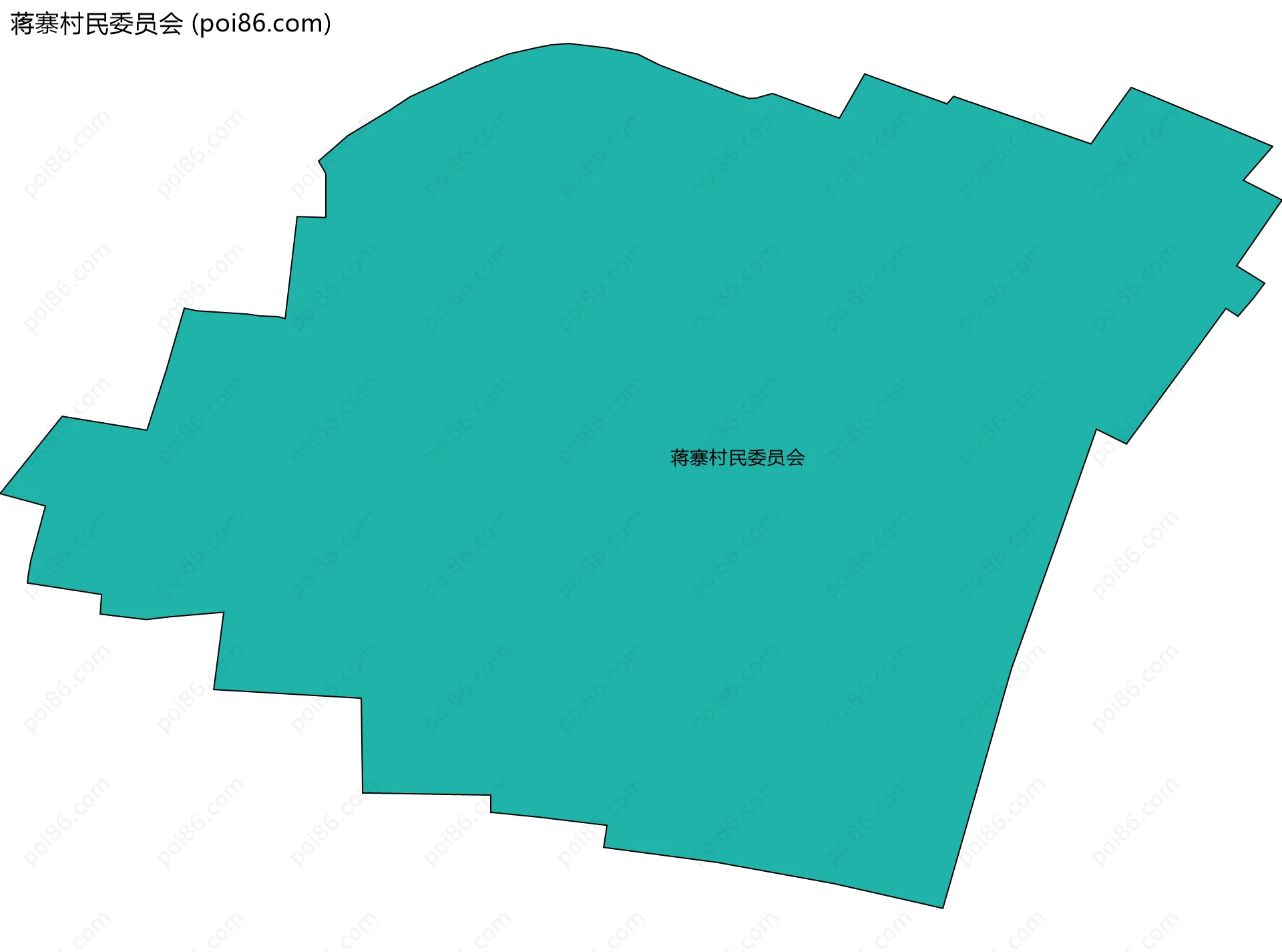 蒋寨村民委员会边界地图