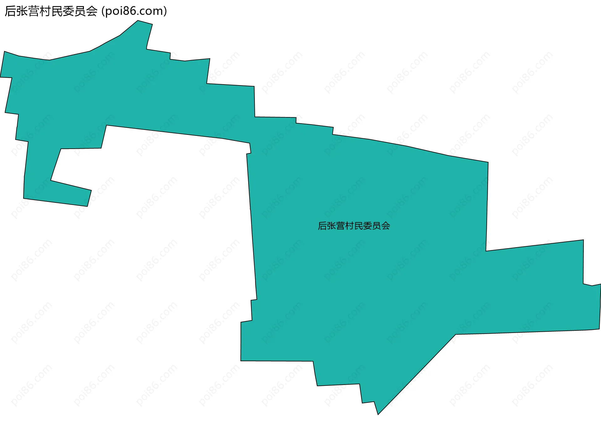 后张营村民委员会边界地图