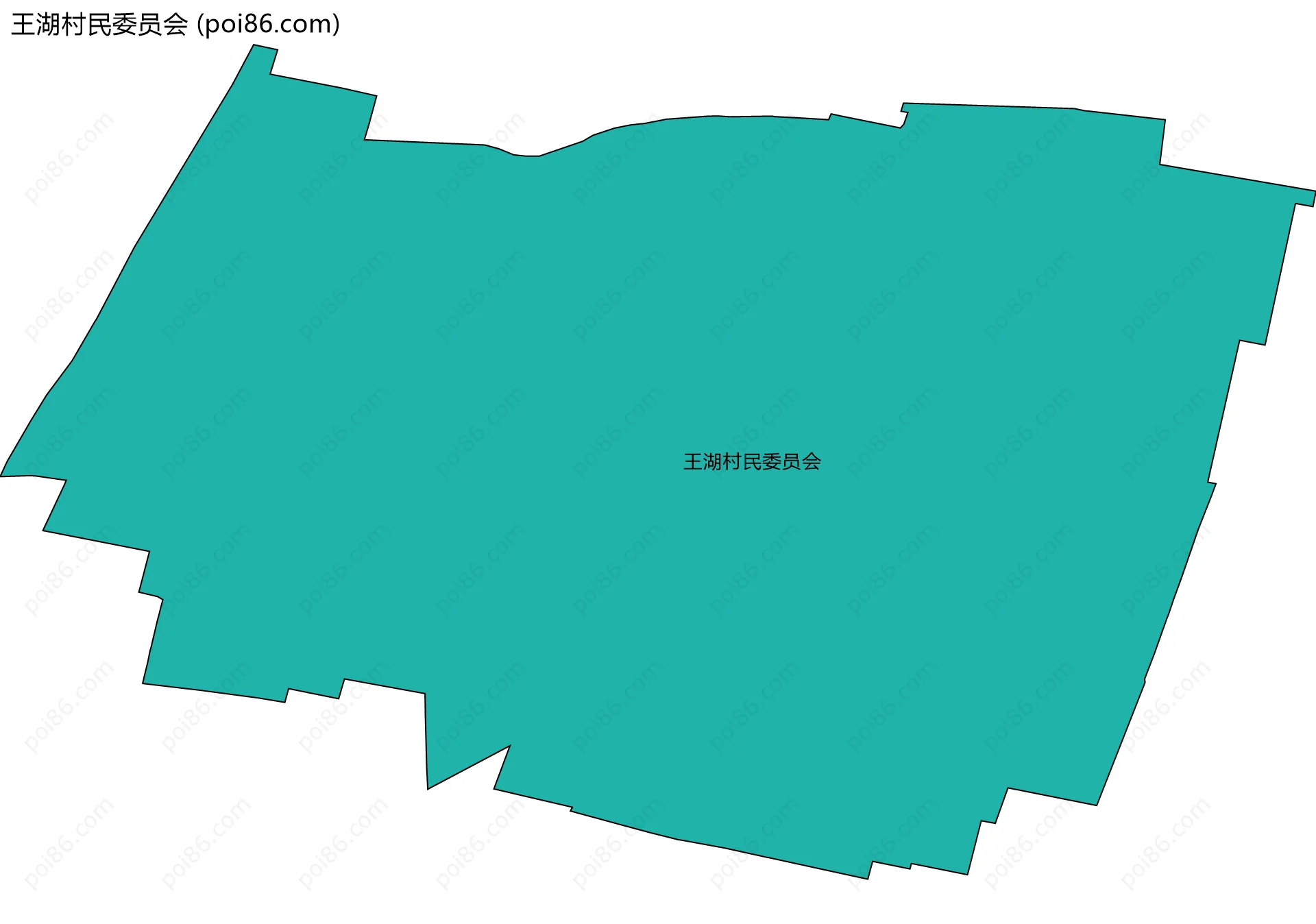 王湖村民委员会边界地图
