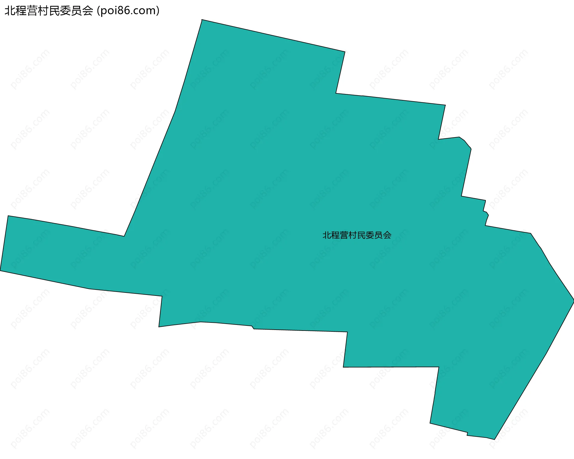 北程营村民委员会边界地图