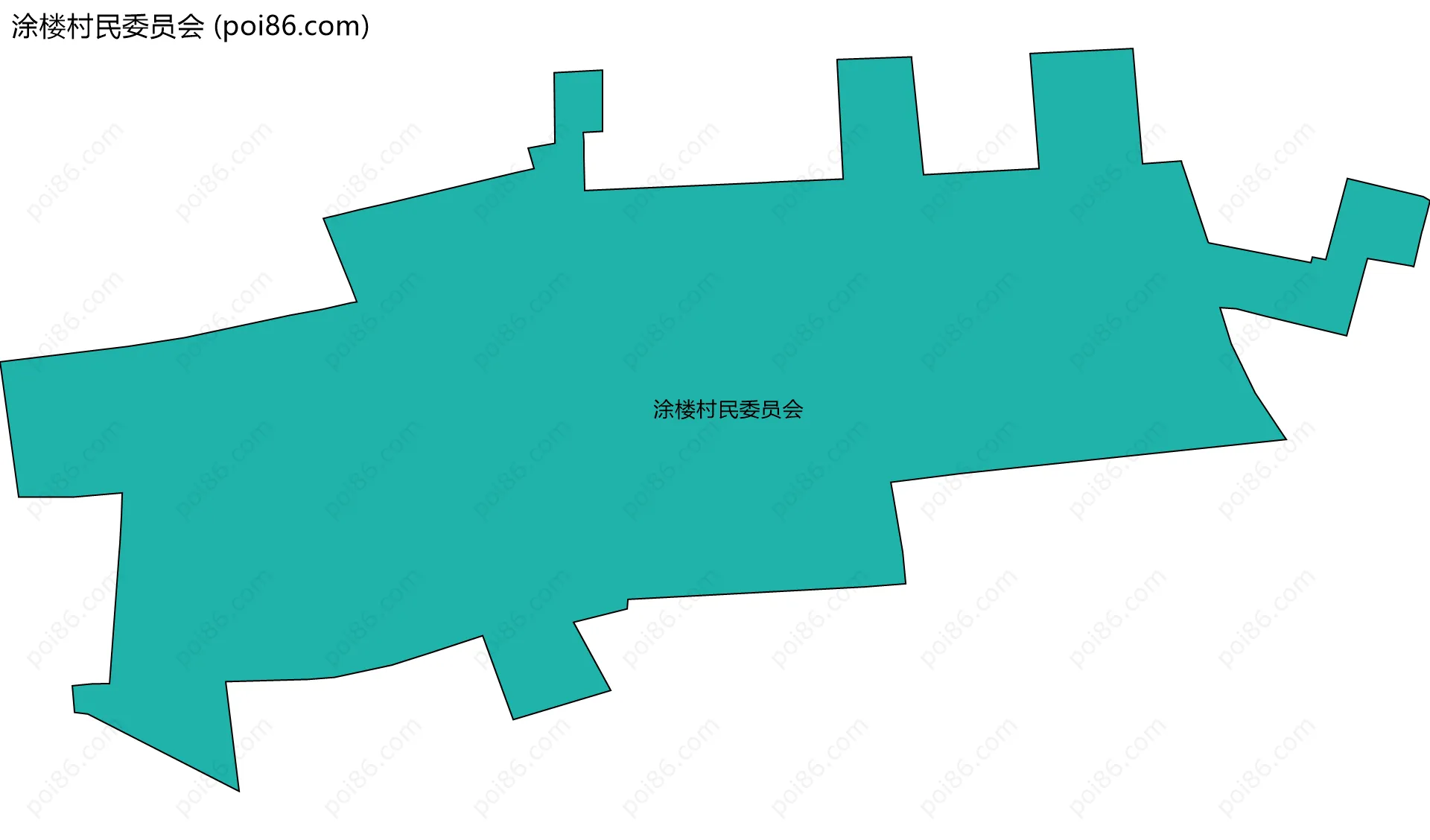 涂楼村民委员会边界地图