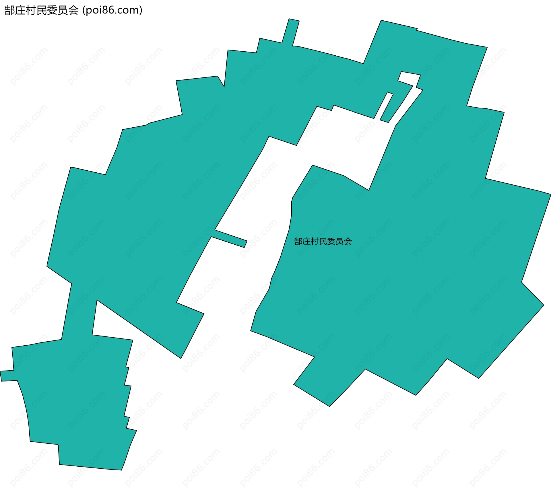 郜庄村民委员会边界地图