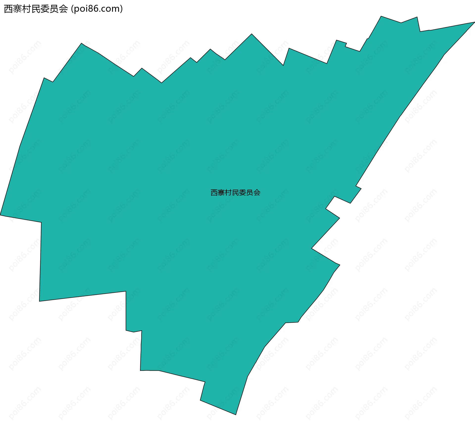 西寨村民委员会边界地图