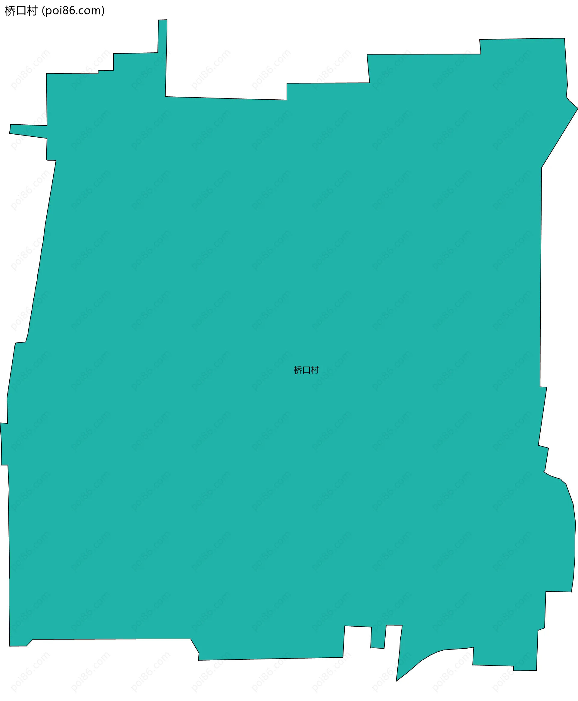 桥口村边界地图