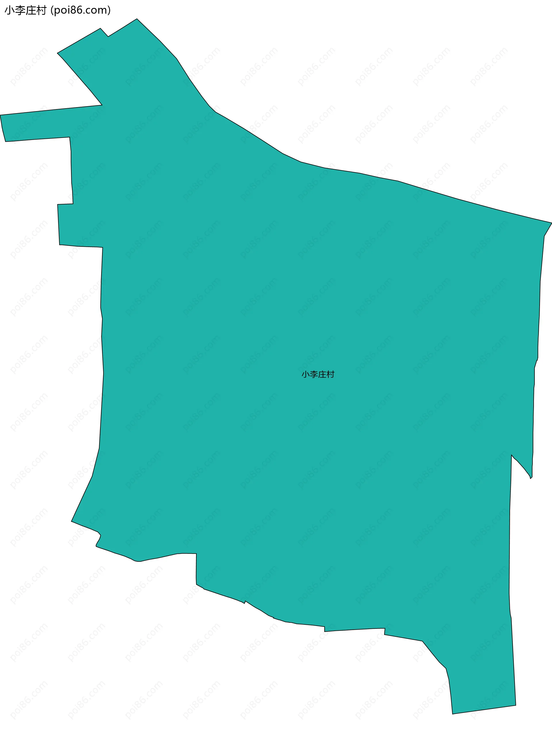 小李庄村边界地图