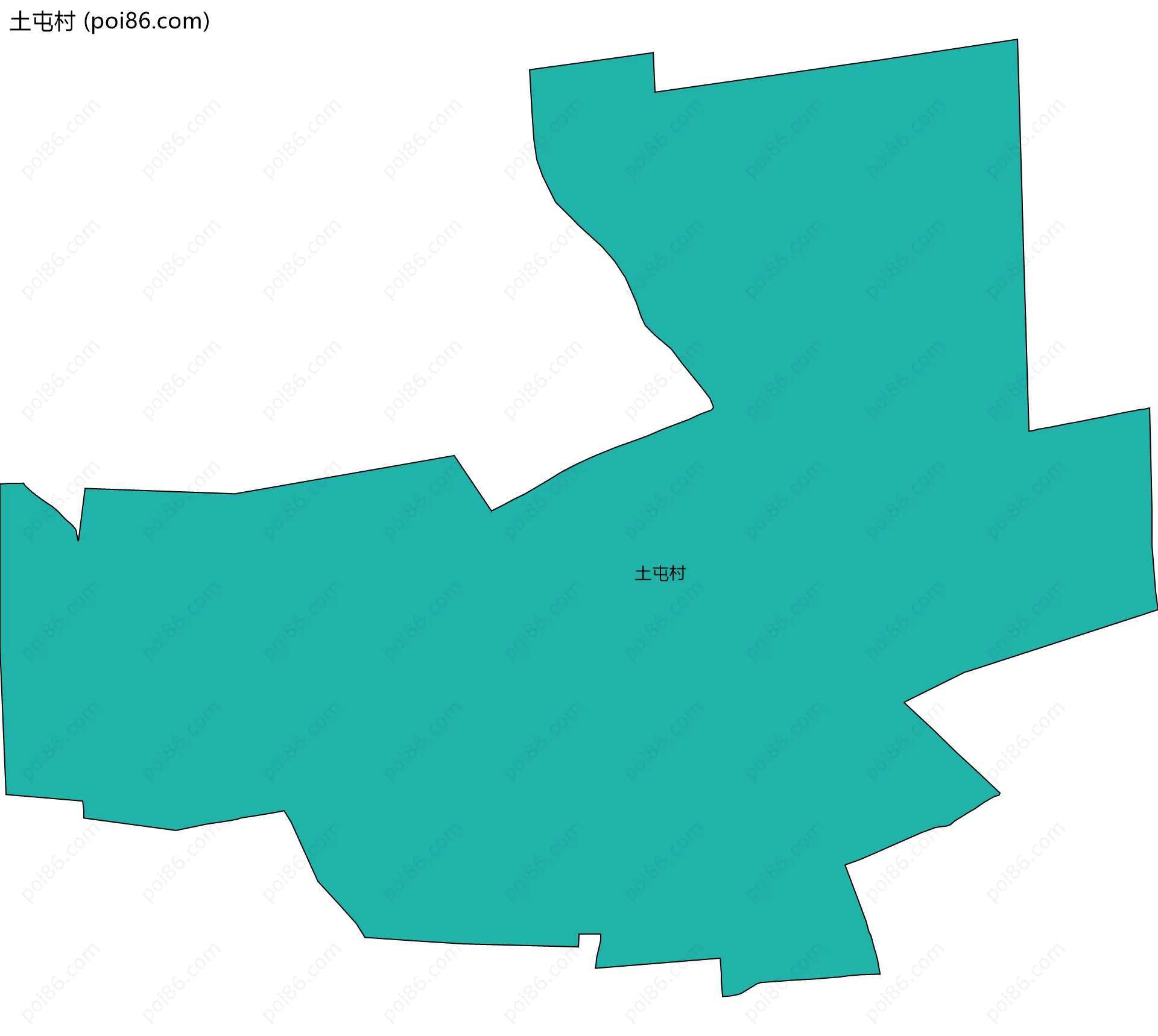 土屯村边界地图