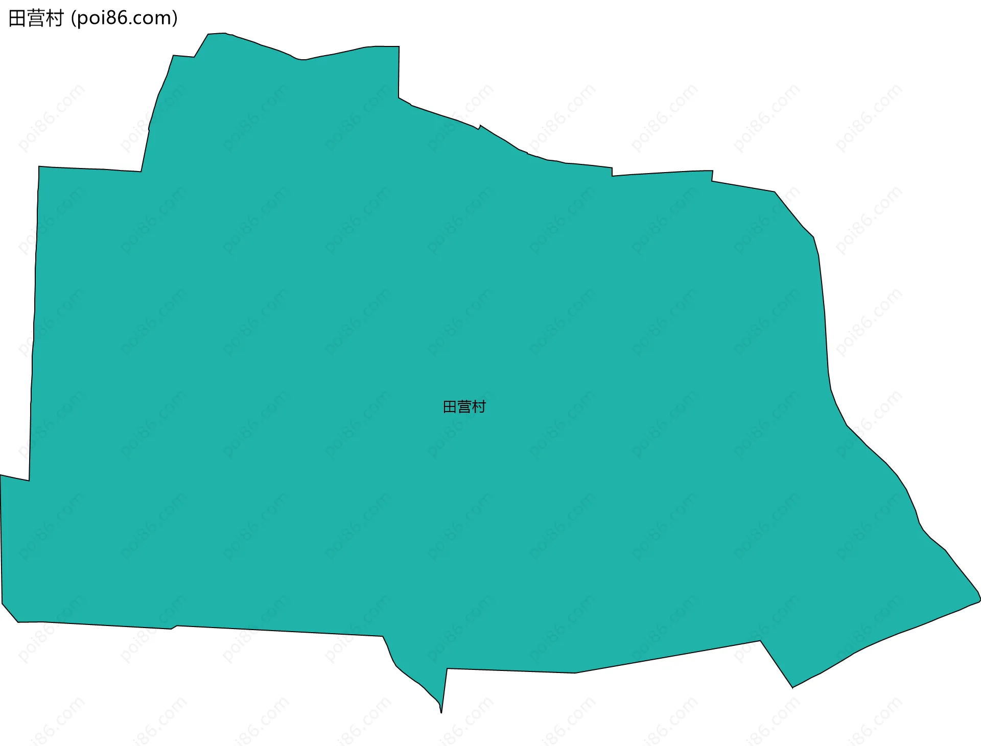 田营村边界地图