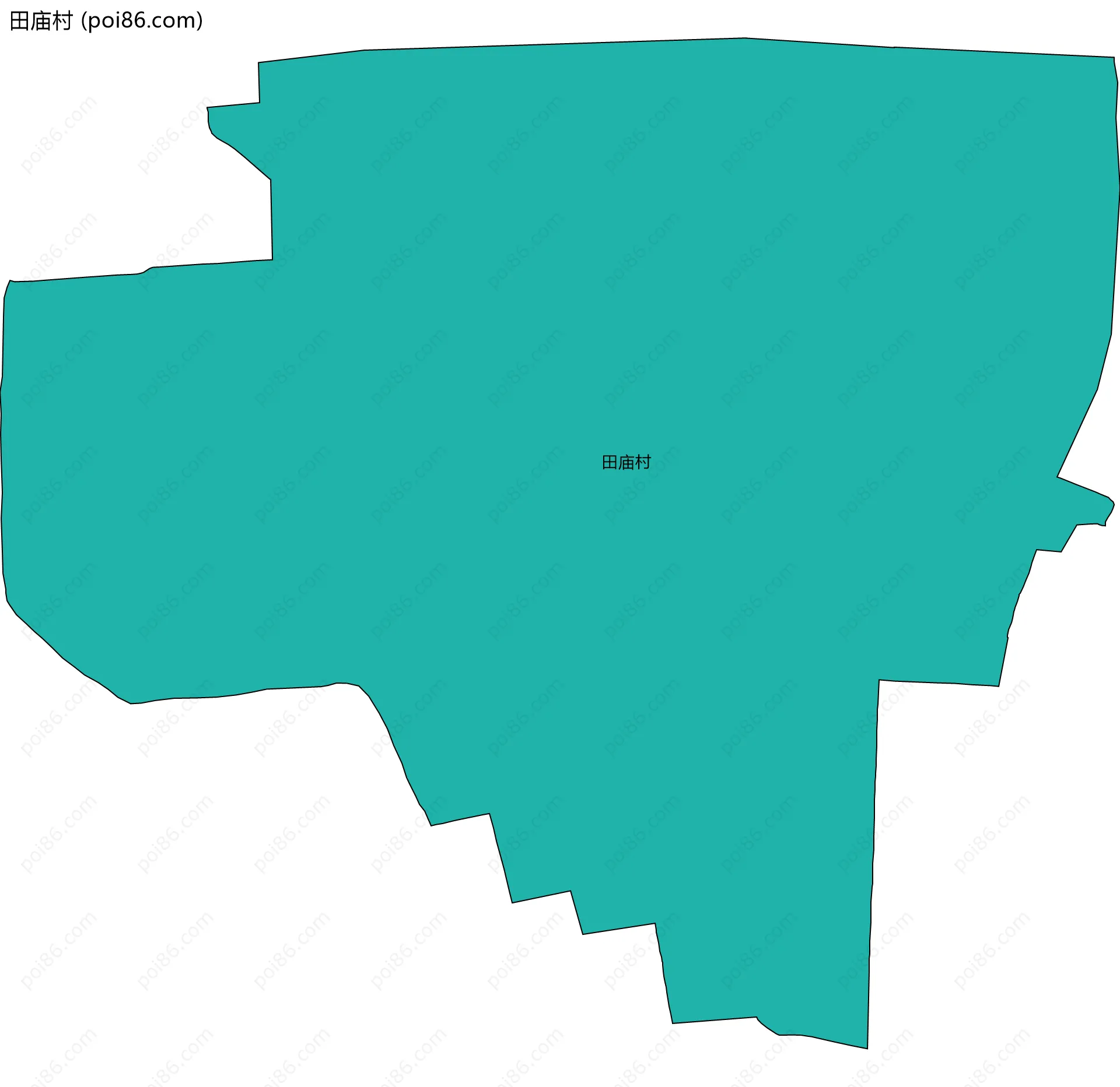 田庙村边界地图