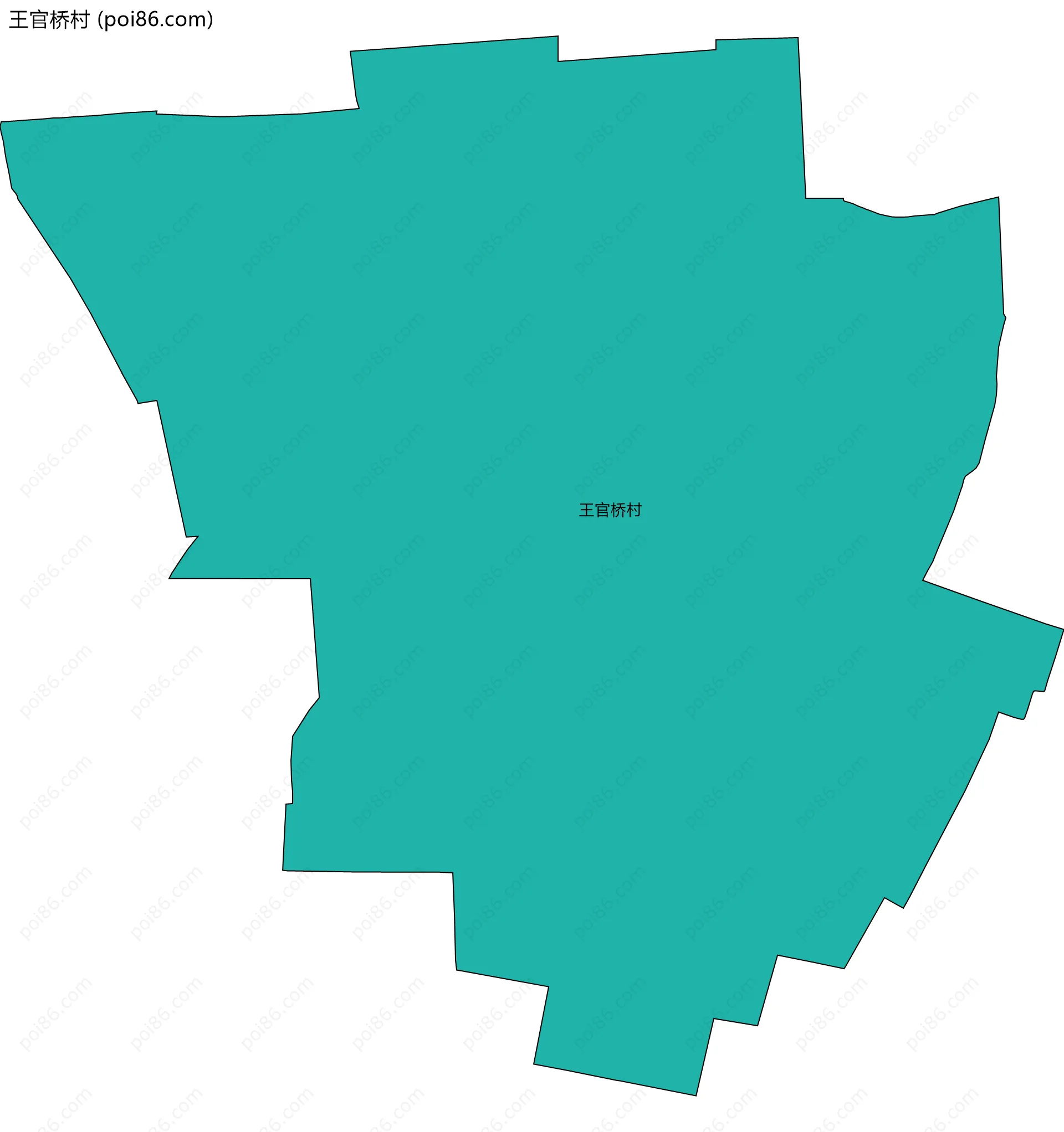 王官桥村边界地图