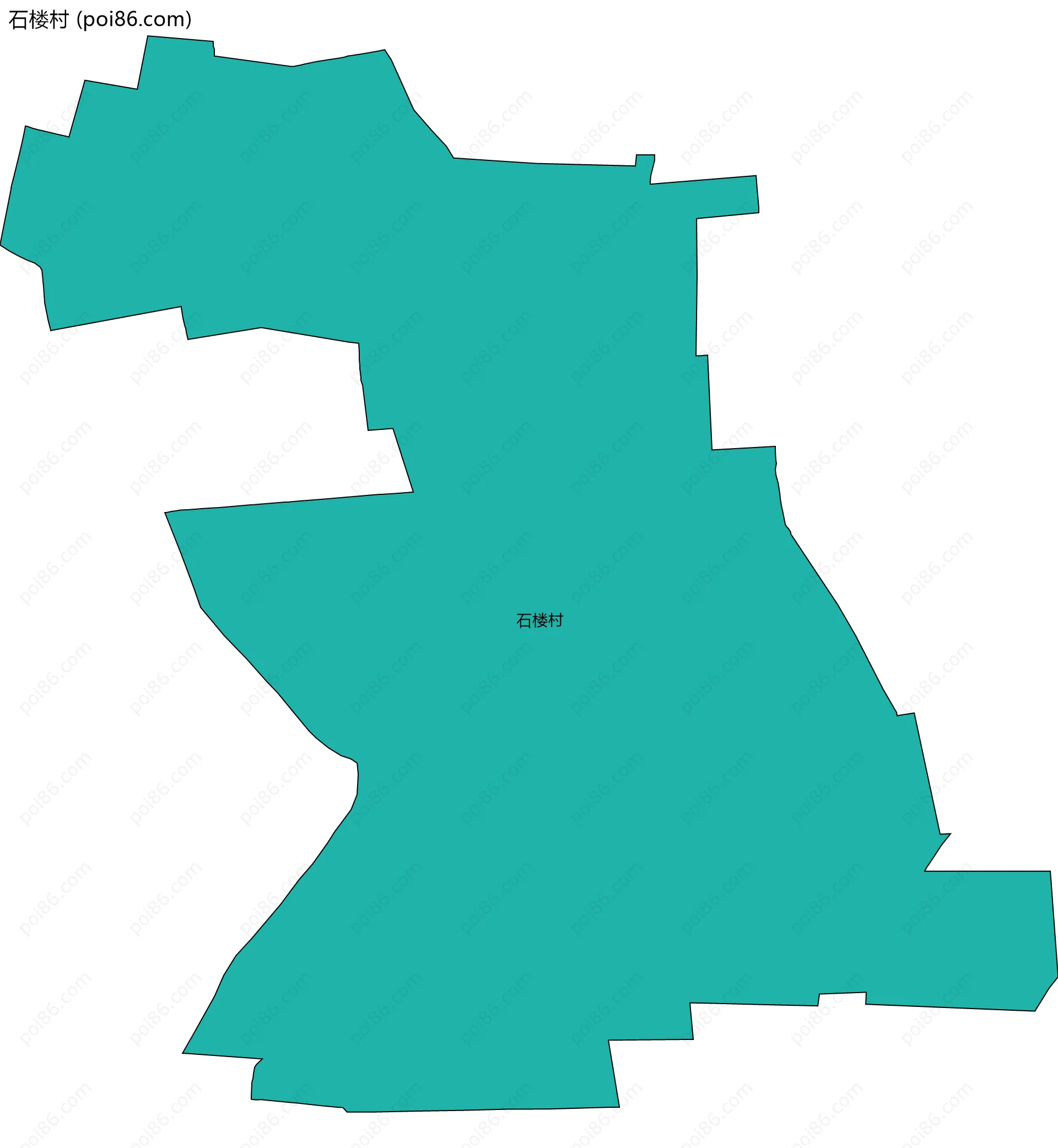 石楼村边界地图