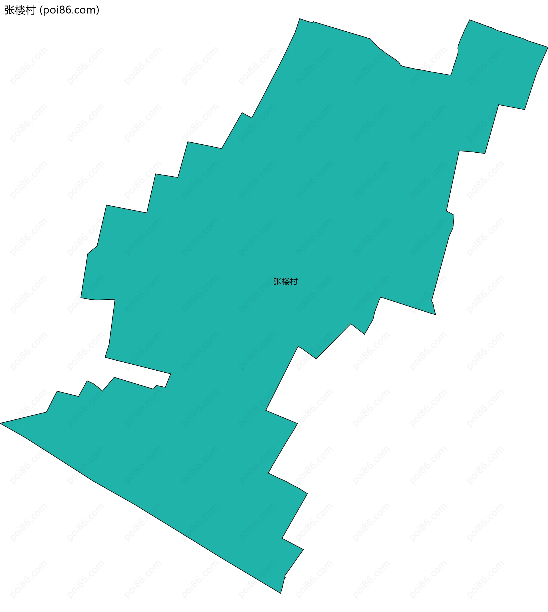 张楼村边界地图