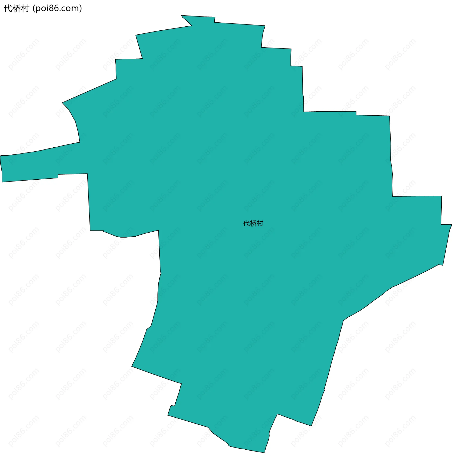 代桥村边界地图