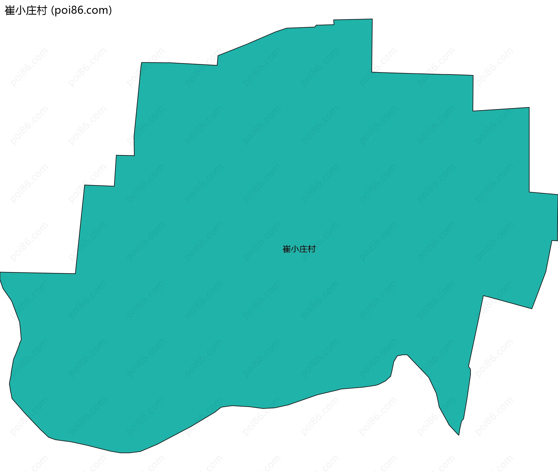 崔小庄村边界地图