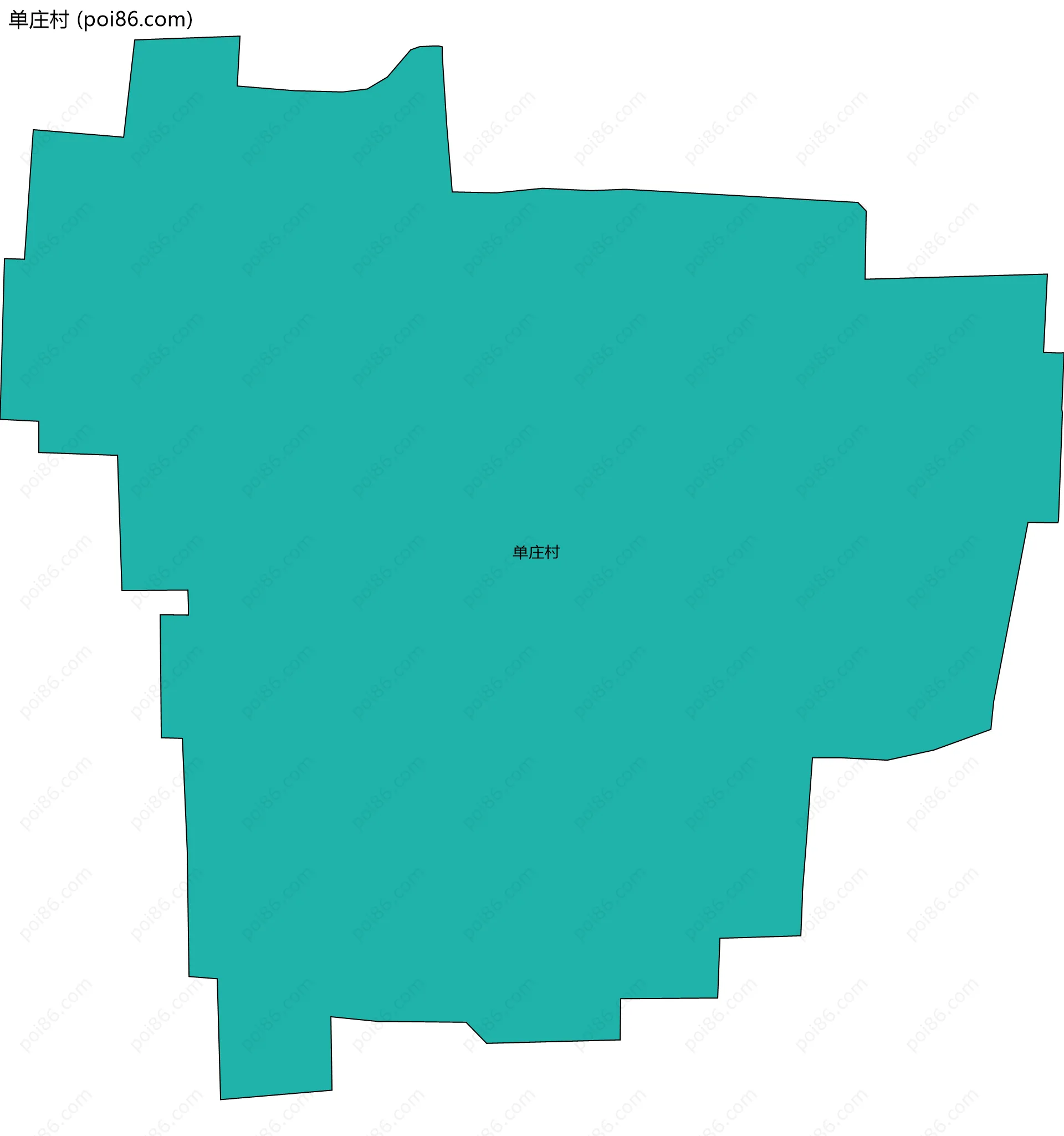 单庄村边界地图