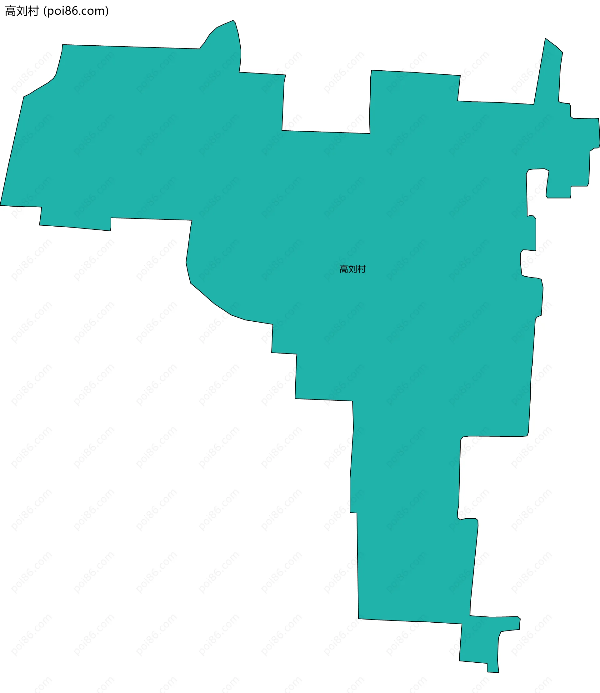 高刘村边界地图