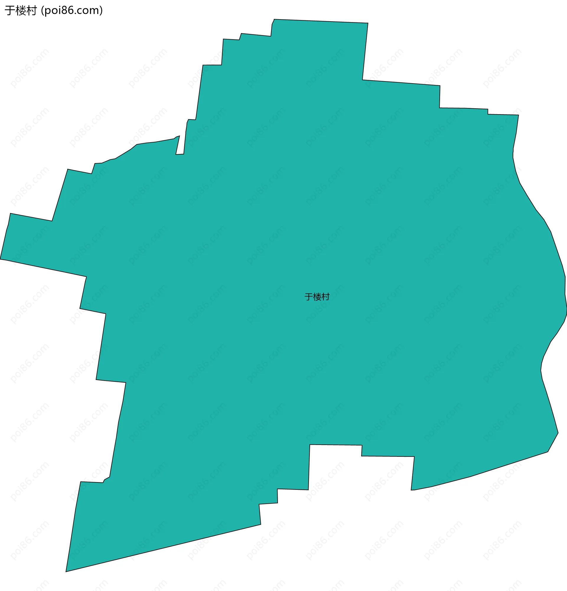 于楼村边界地图