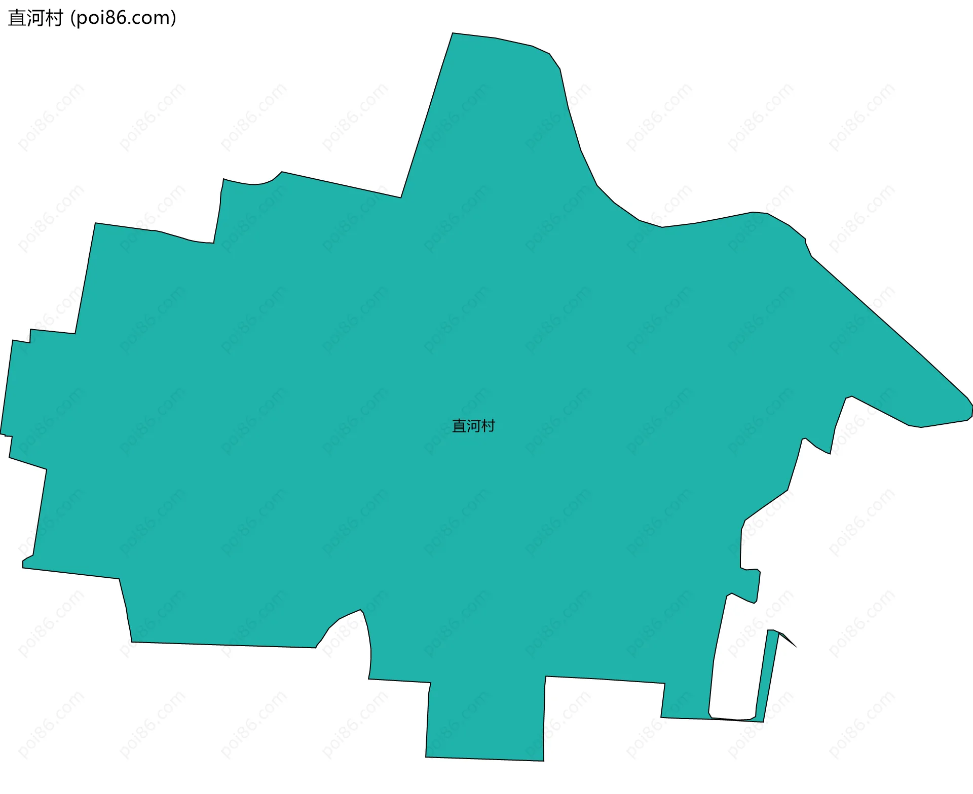 直河村边界地图