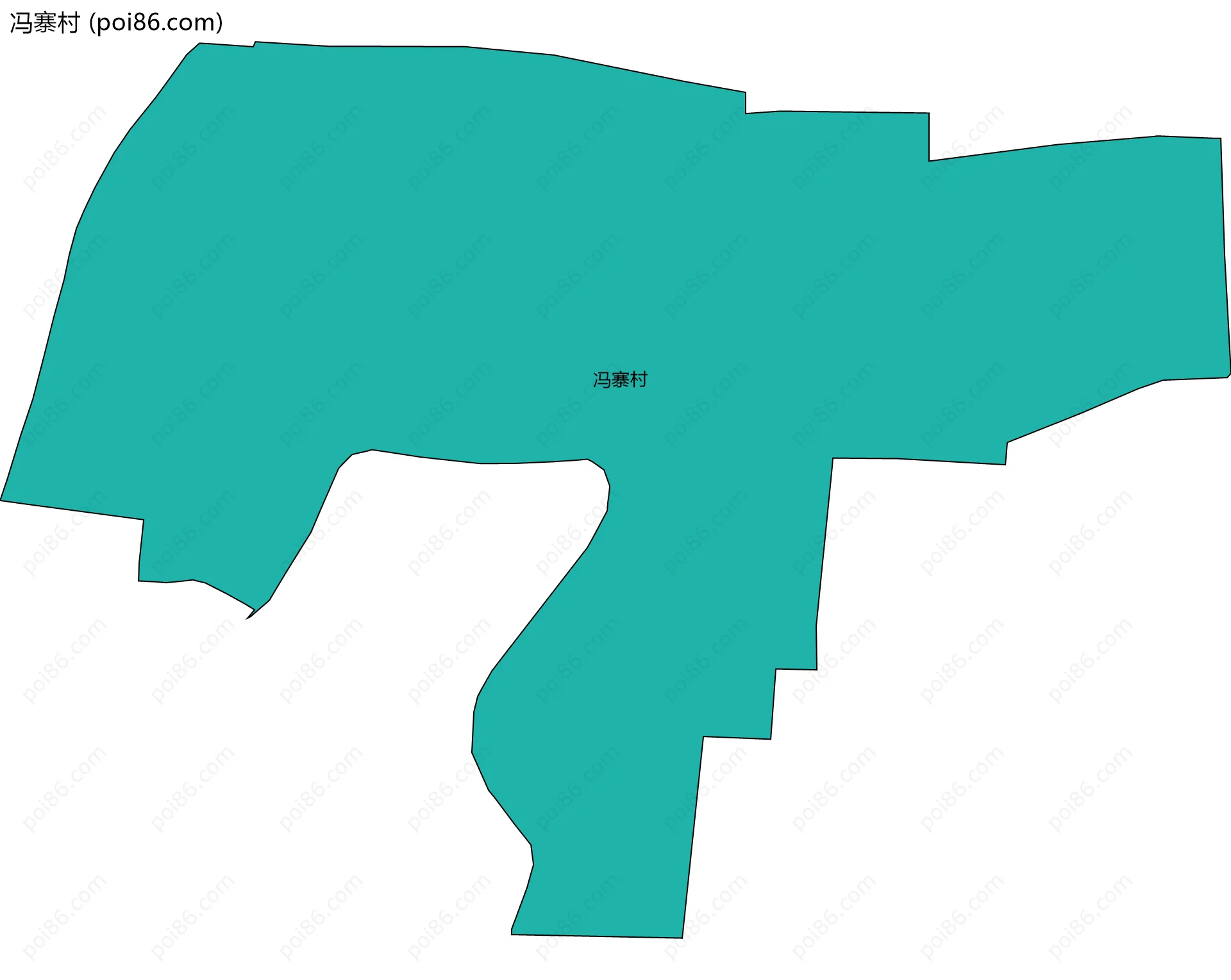 冯寨村边界地图