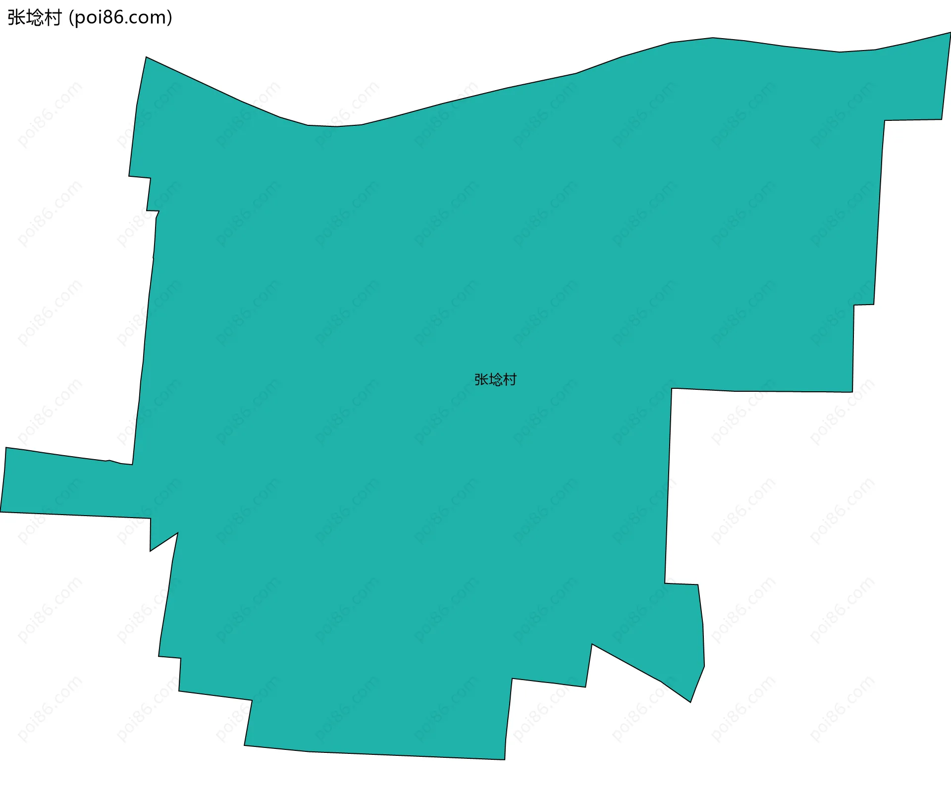 张埝村边界地图
