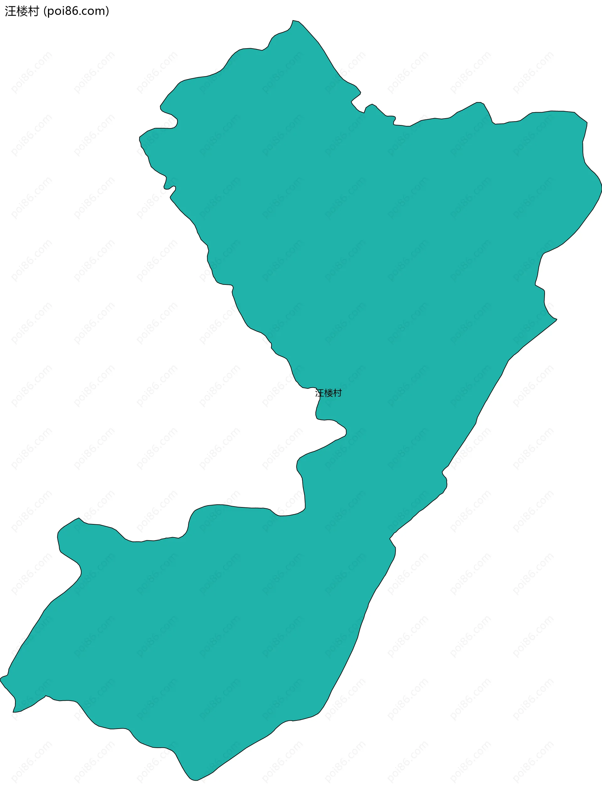 汪楼村边界地图