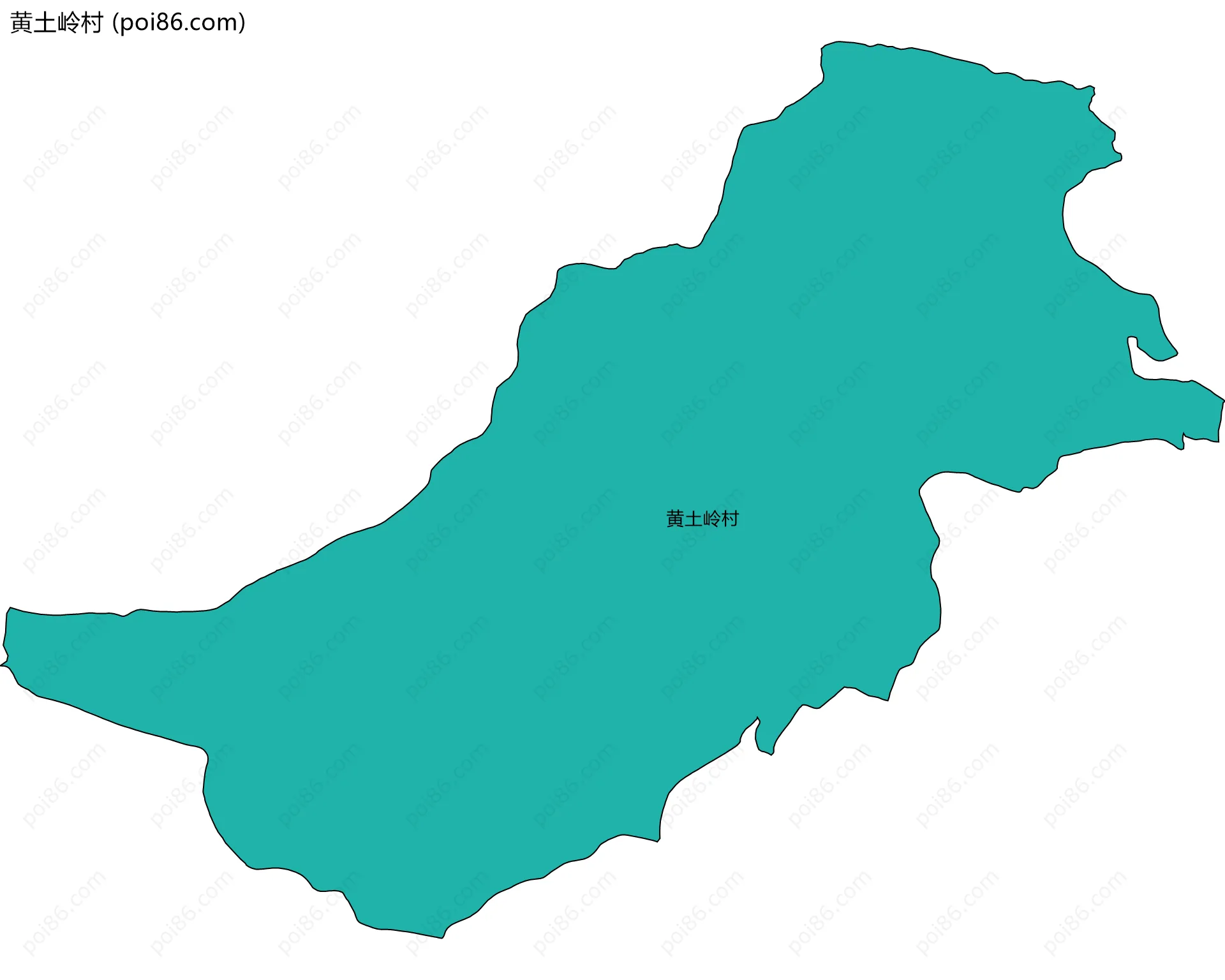 黄土岭村边界地图