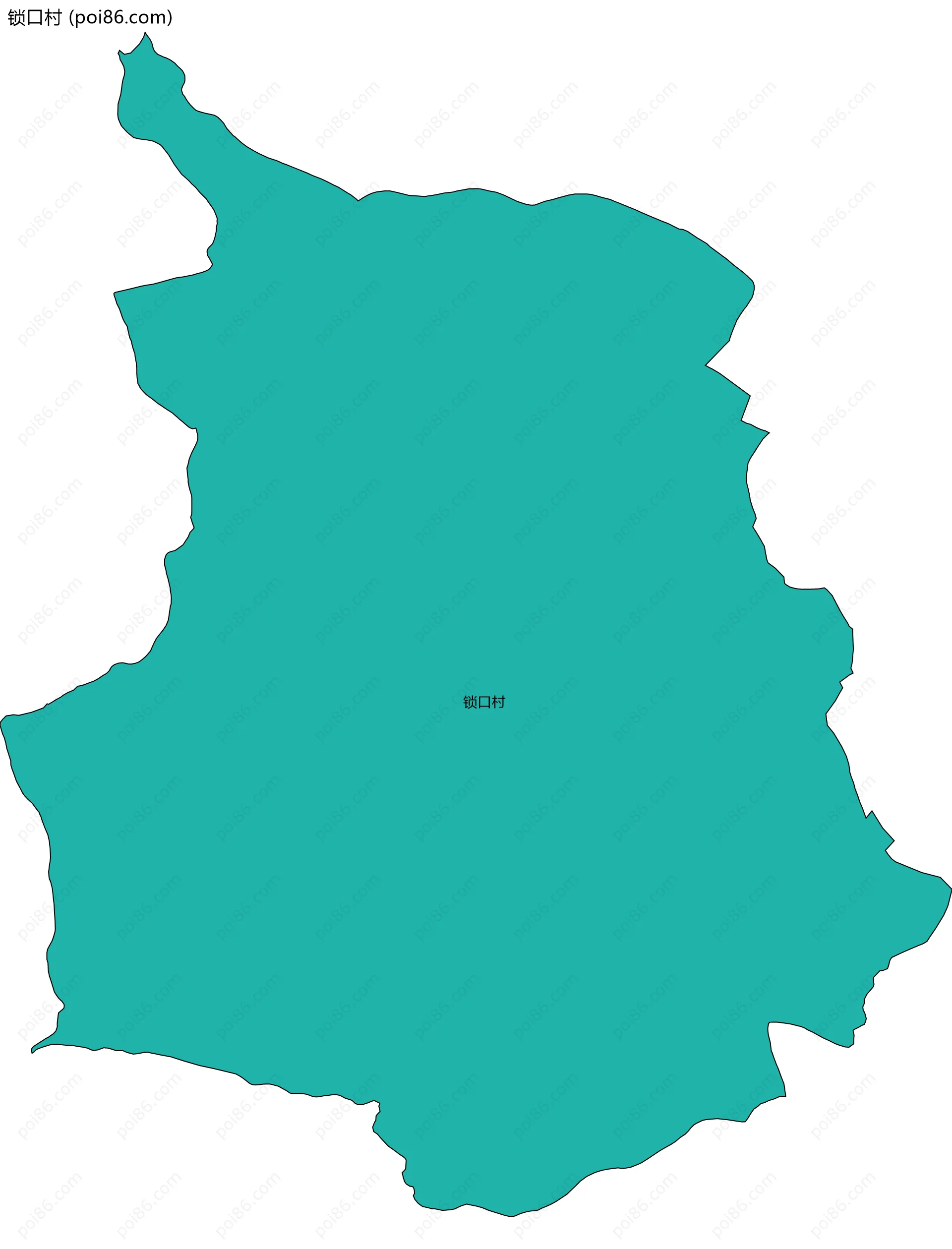 锁口村边界地图