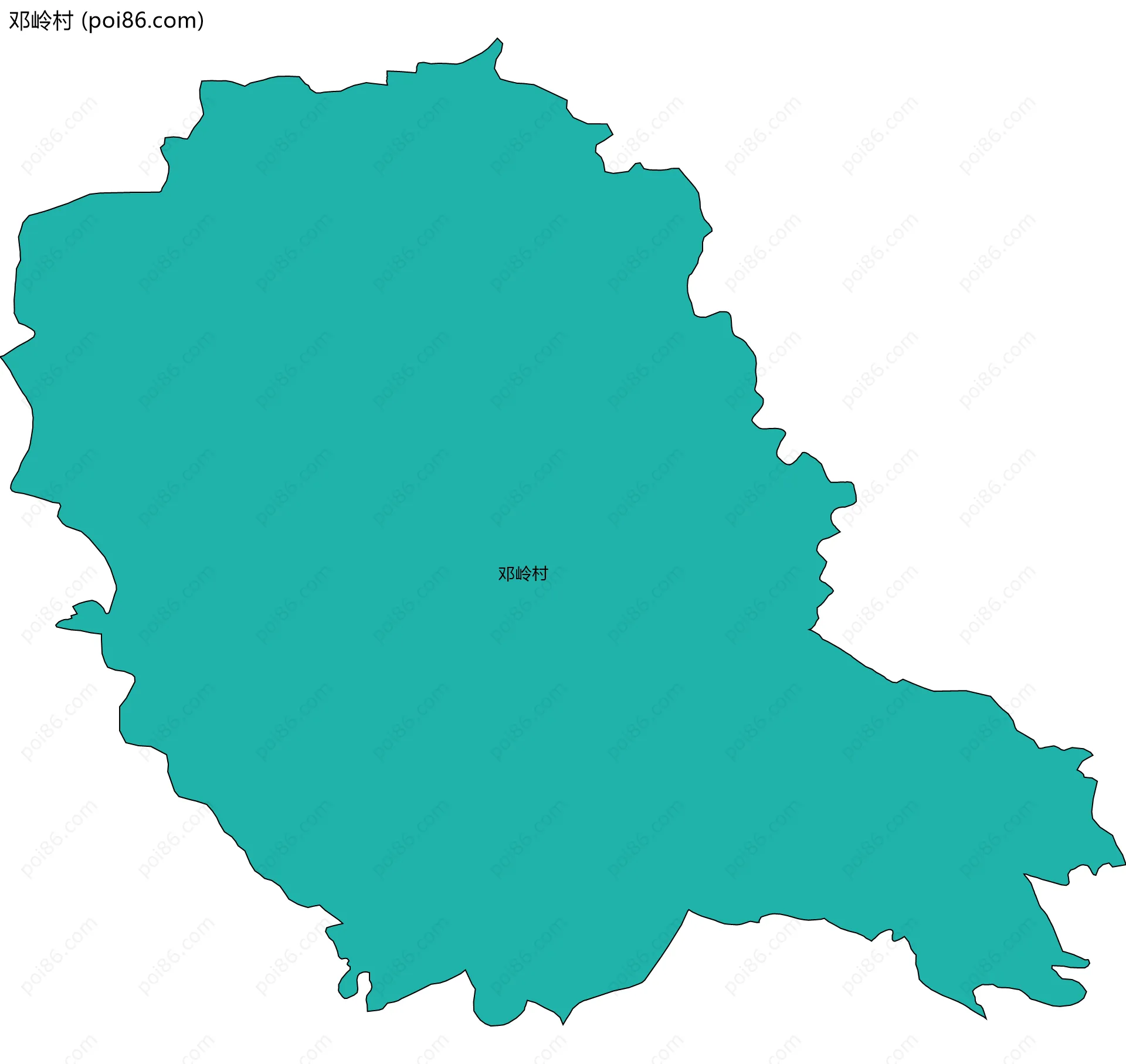 邓岭村边界地图